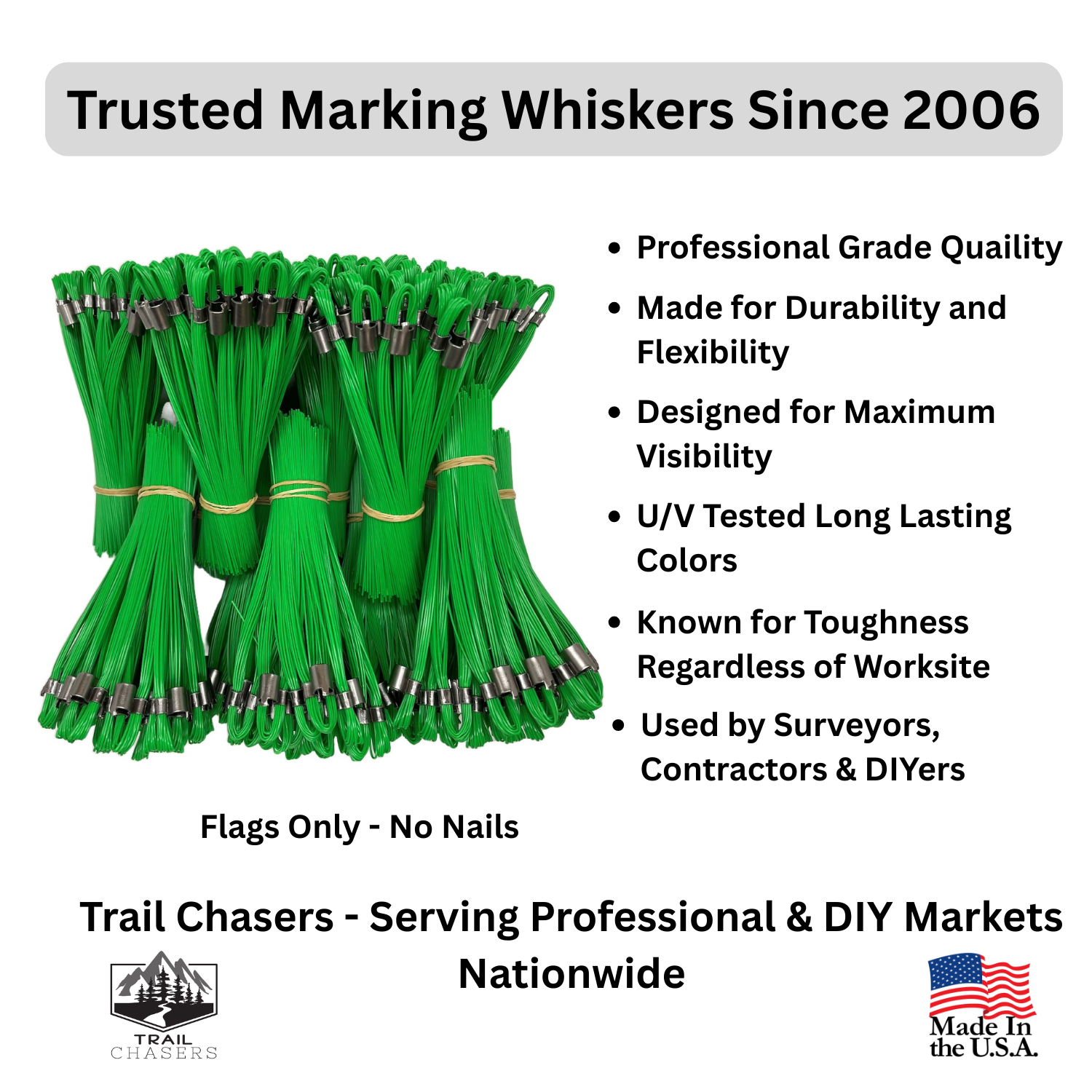 Trail Chasers Green Marking Flags for Survey Construction Landscaping.png