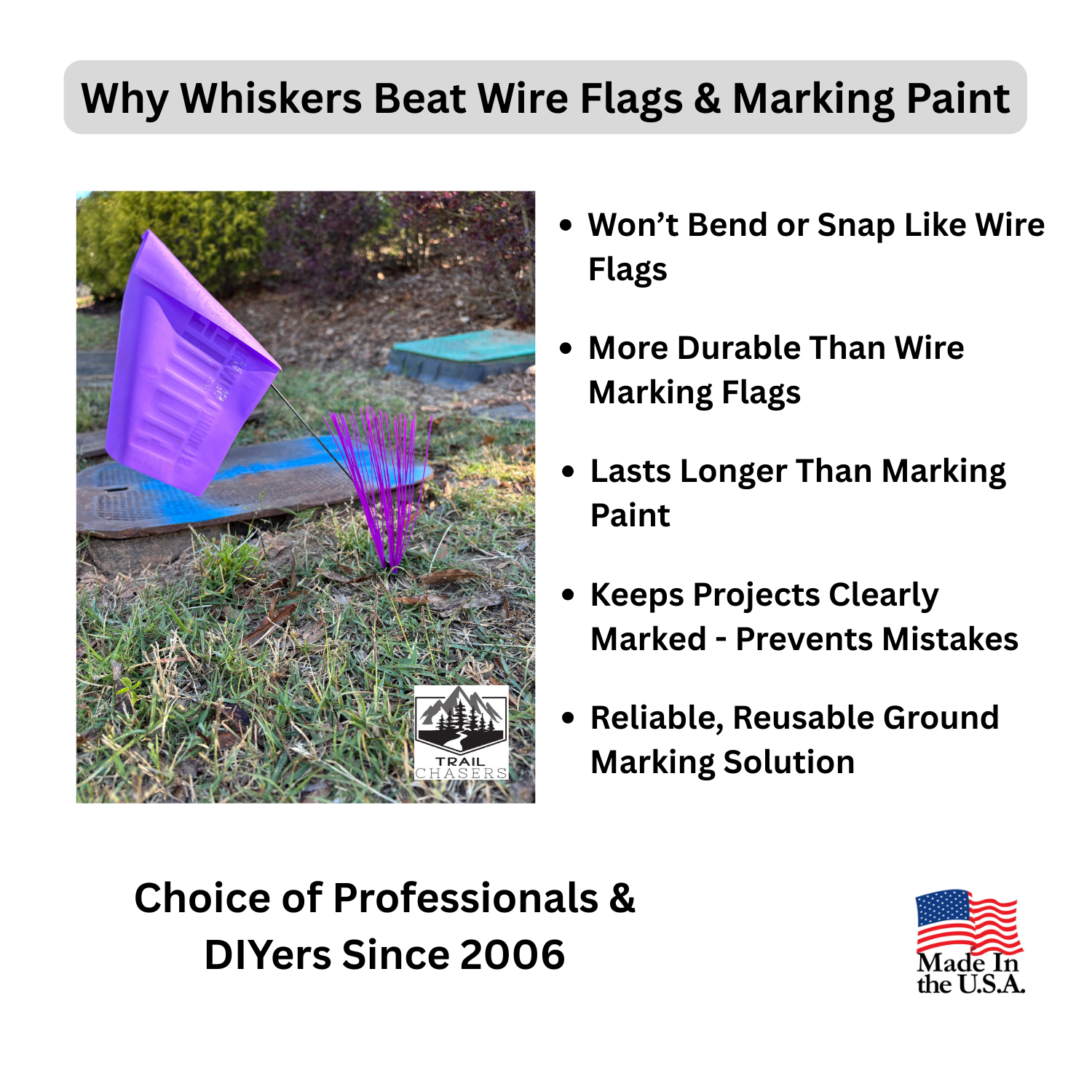 Whisker flags vs wire flags and marking paint durable long lasting ground marking.png