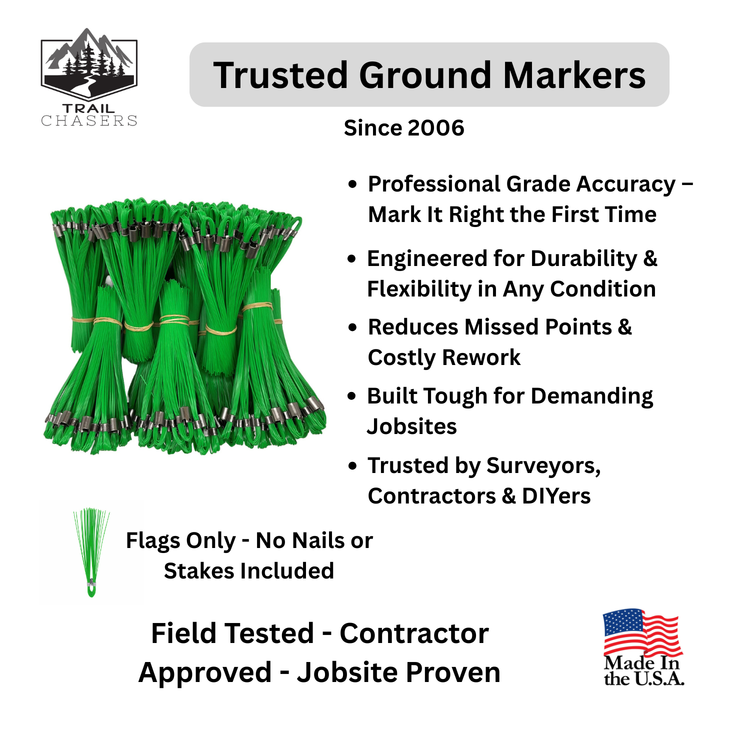 Trail Chasers Trusted Ground Markers Since 2006 - Green.png