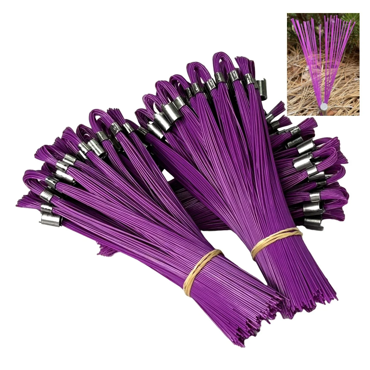 Stake Chaser 75-Count Purple Survey Marking Whiskers 6 Inch