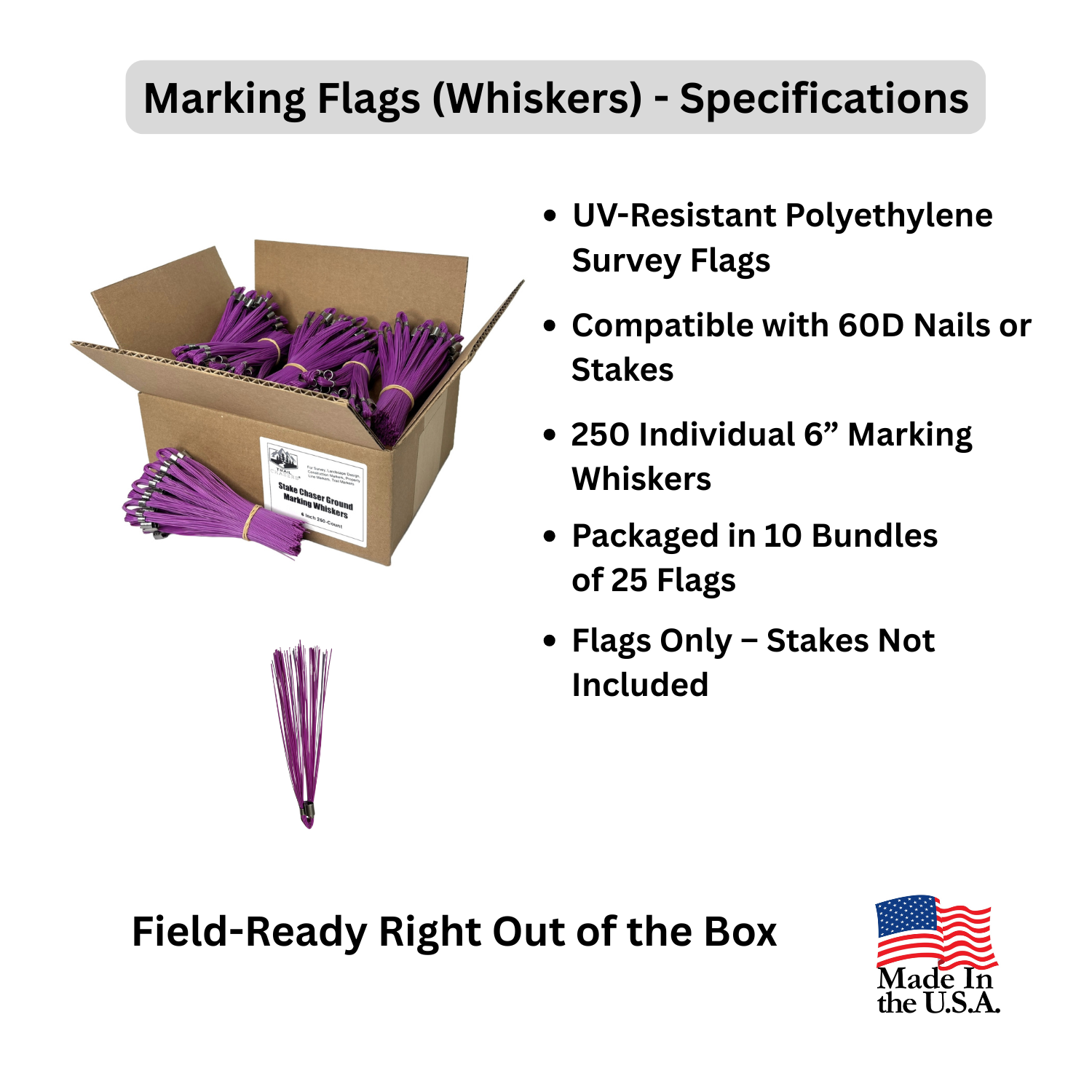 Marking Flags (Whiskers) Purple 250 Count - Specifications.png