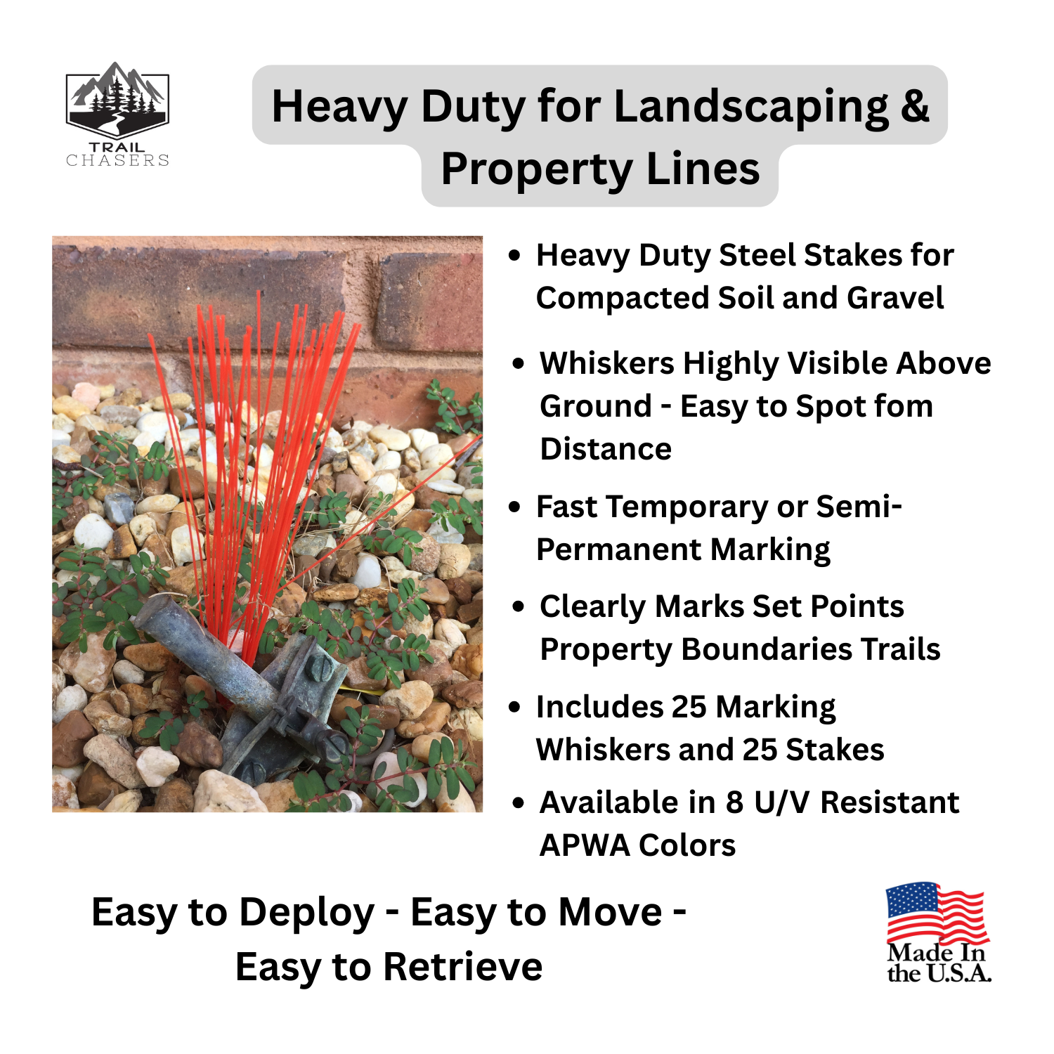 Trail Chasers Heavy Duty Marking Flags Orange Landscaping and Property Lines.png