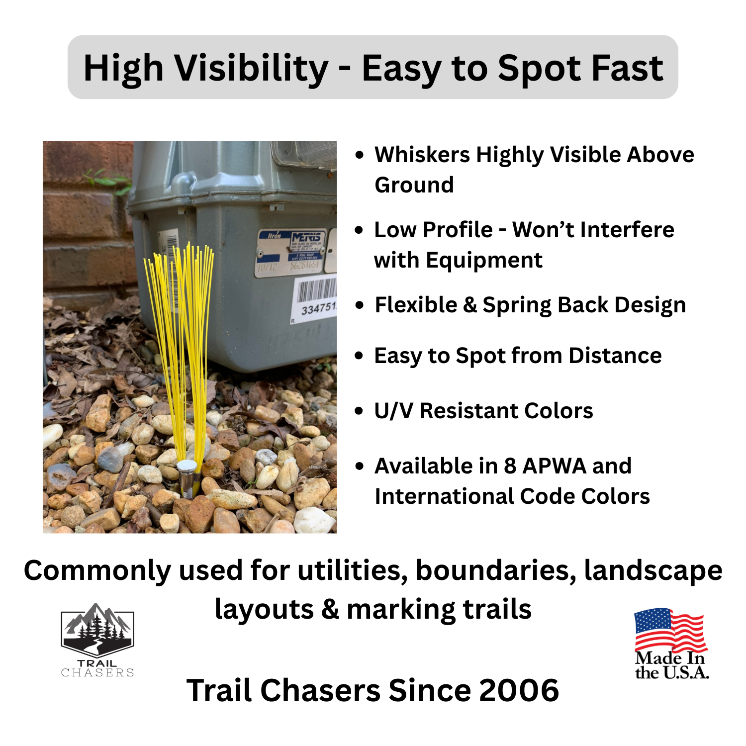 Trail Chasers Yellow Marking Flags High Visibility Survey Flags Ground Markers.png