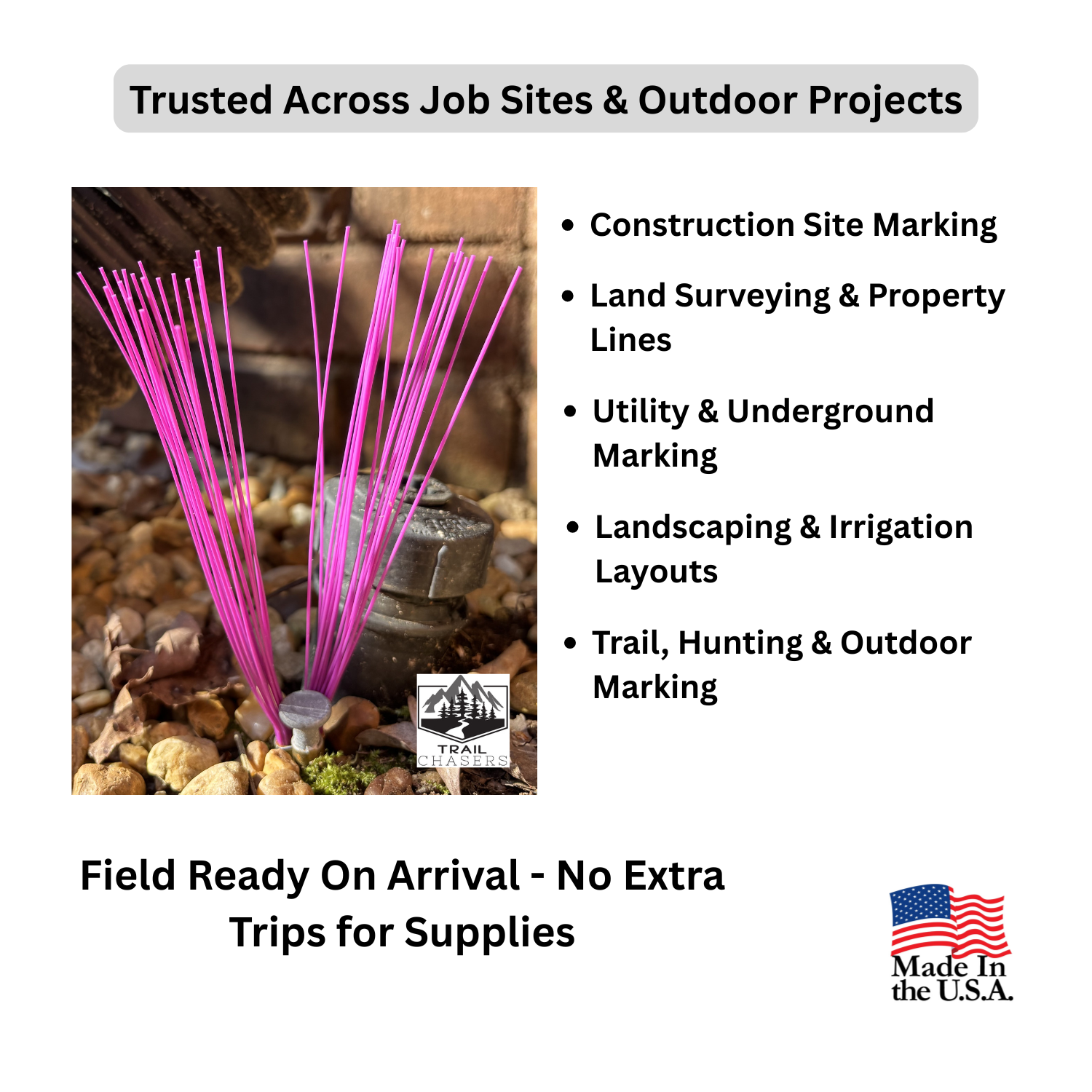 Survey construction landscaping utility marking with whisker flags outdoor use.png