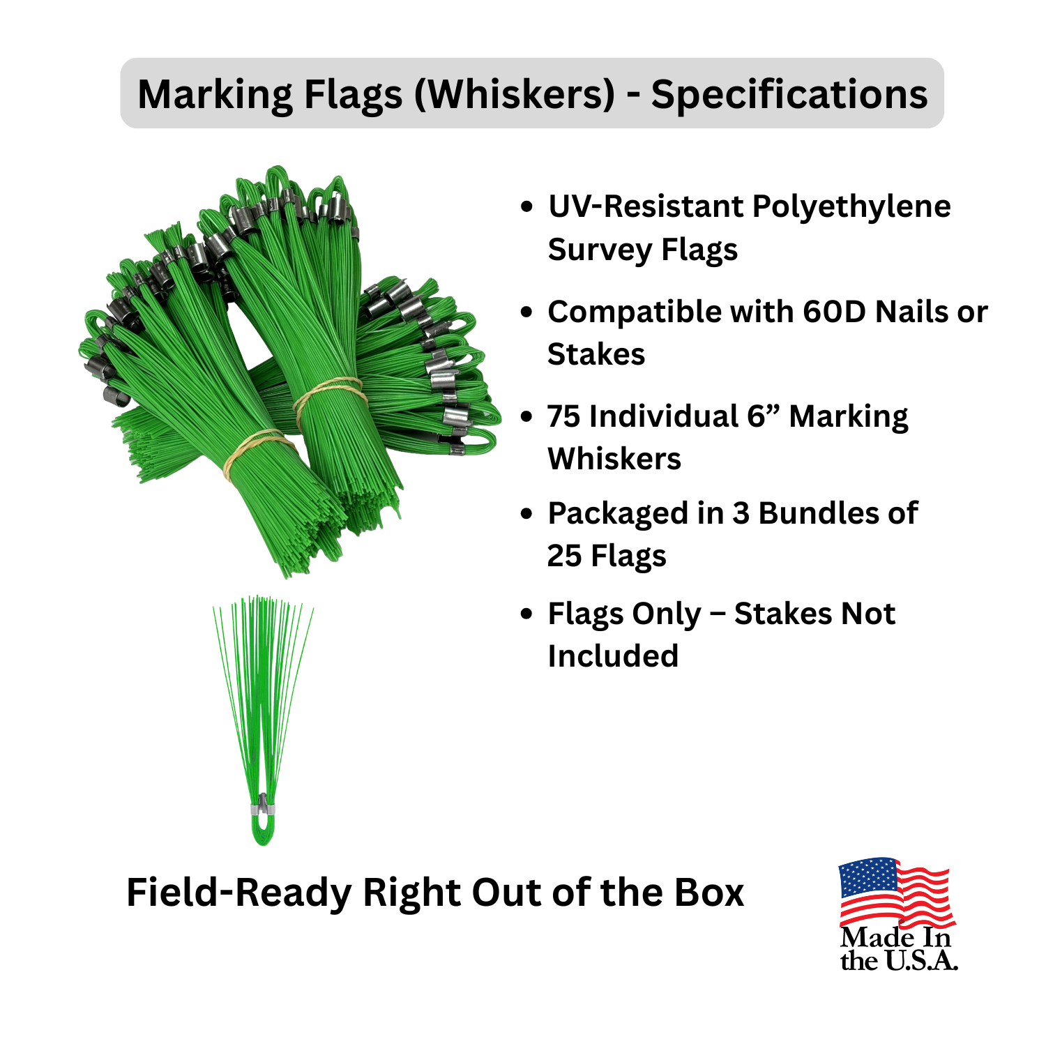 Marking Flags (Whiskers) Green 75 Count - Specifications.png