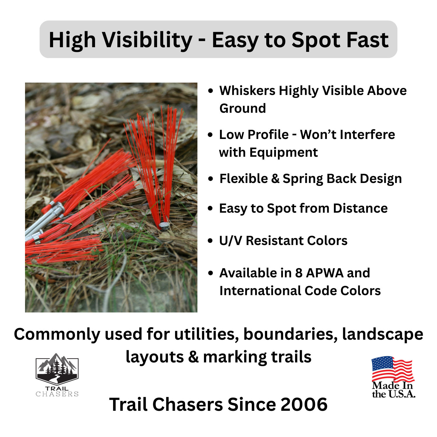 Trail Chasers Red Marking Flags High Visibility Survey Flags Ground Markers.png