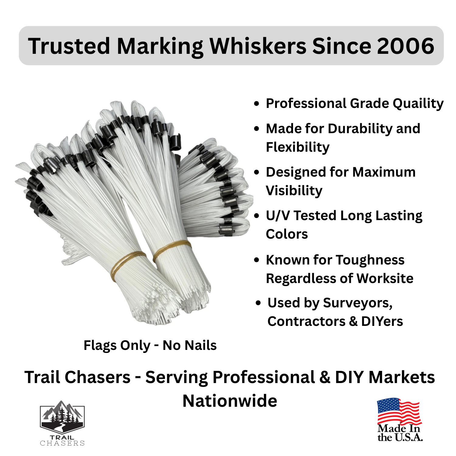 Trail Chasers White Marking Flags for Survey Construction Landscaping.png