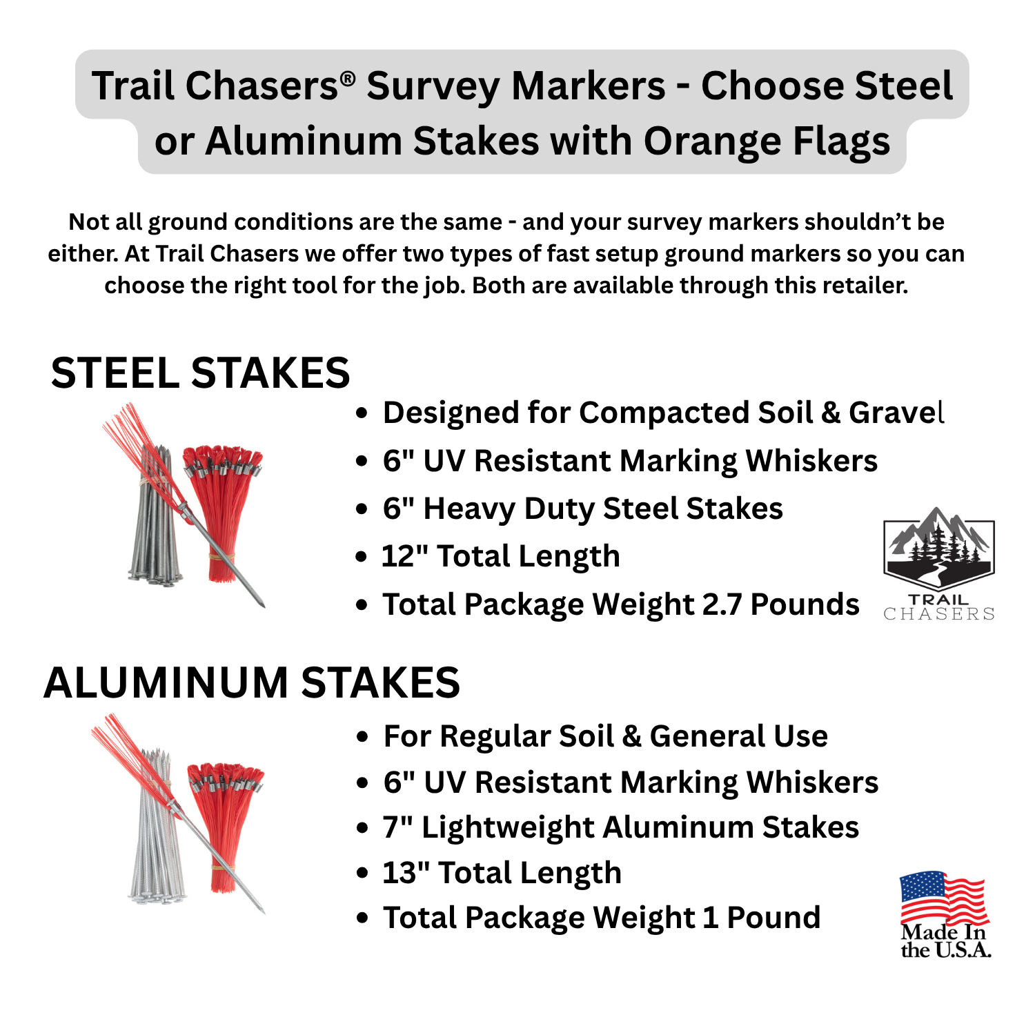 Trail Chasers Survey Markers [color] Choose with Steel or Aluminum Stakes (5).png