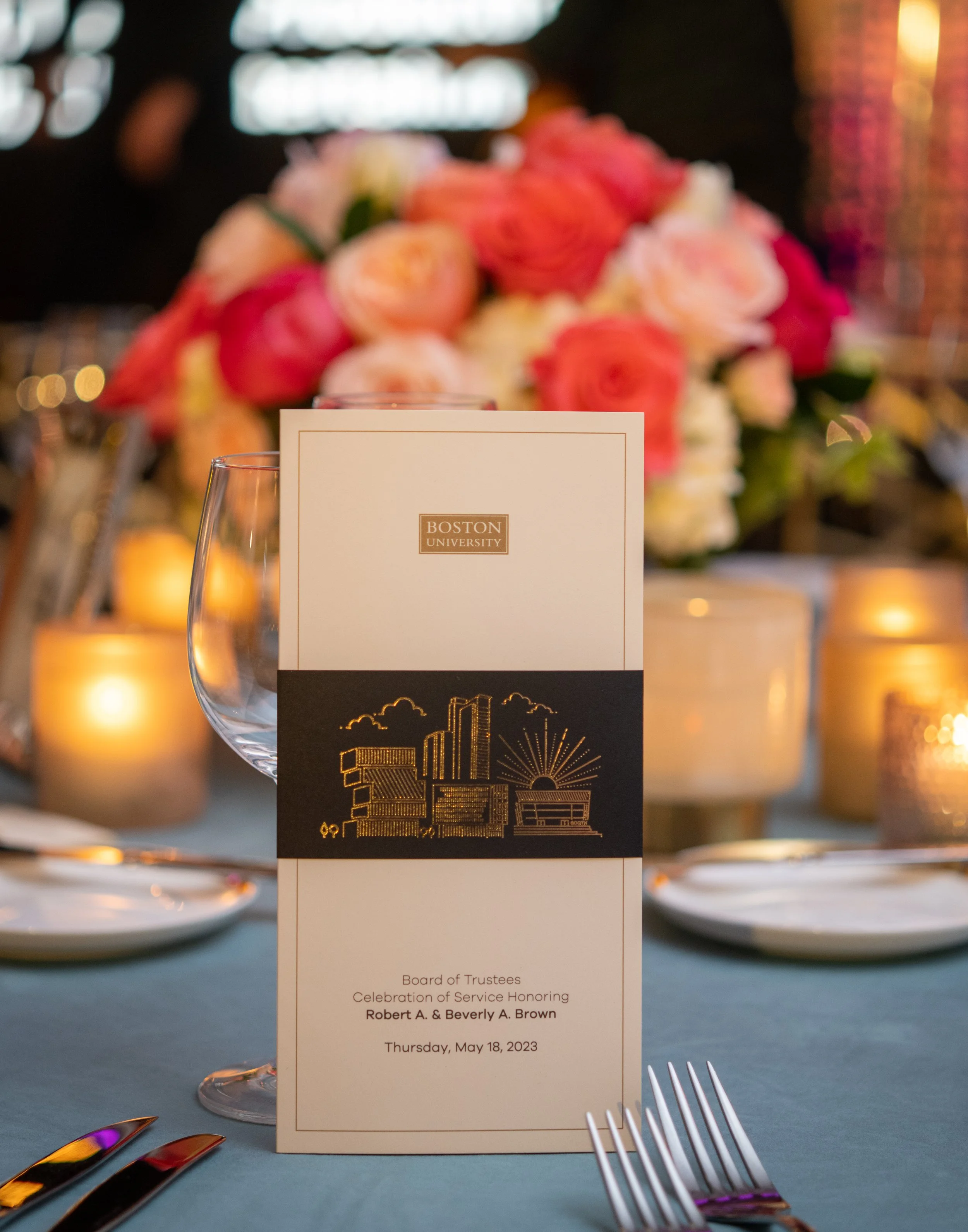 Event Program for Boston University President's Retirement Event