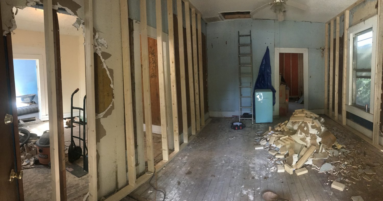 One of Steph’s many renovations. Don’t know where the air mattress went…