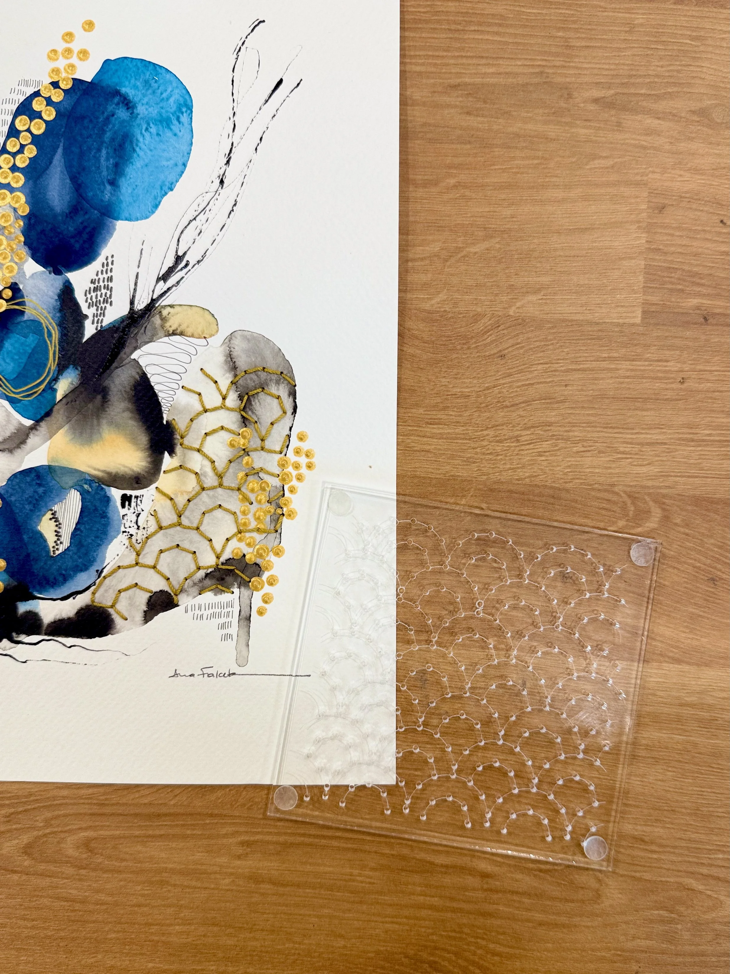 PRE- ORDER - Waves -  Art template by Ana Falceta