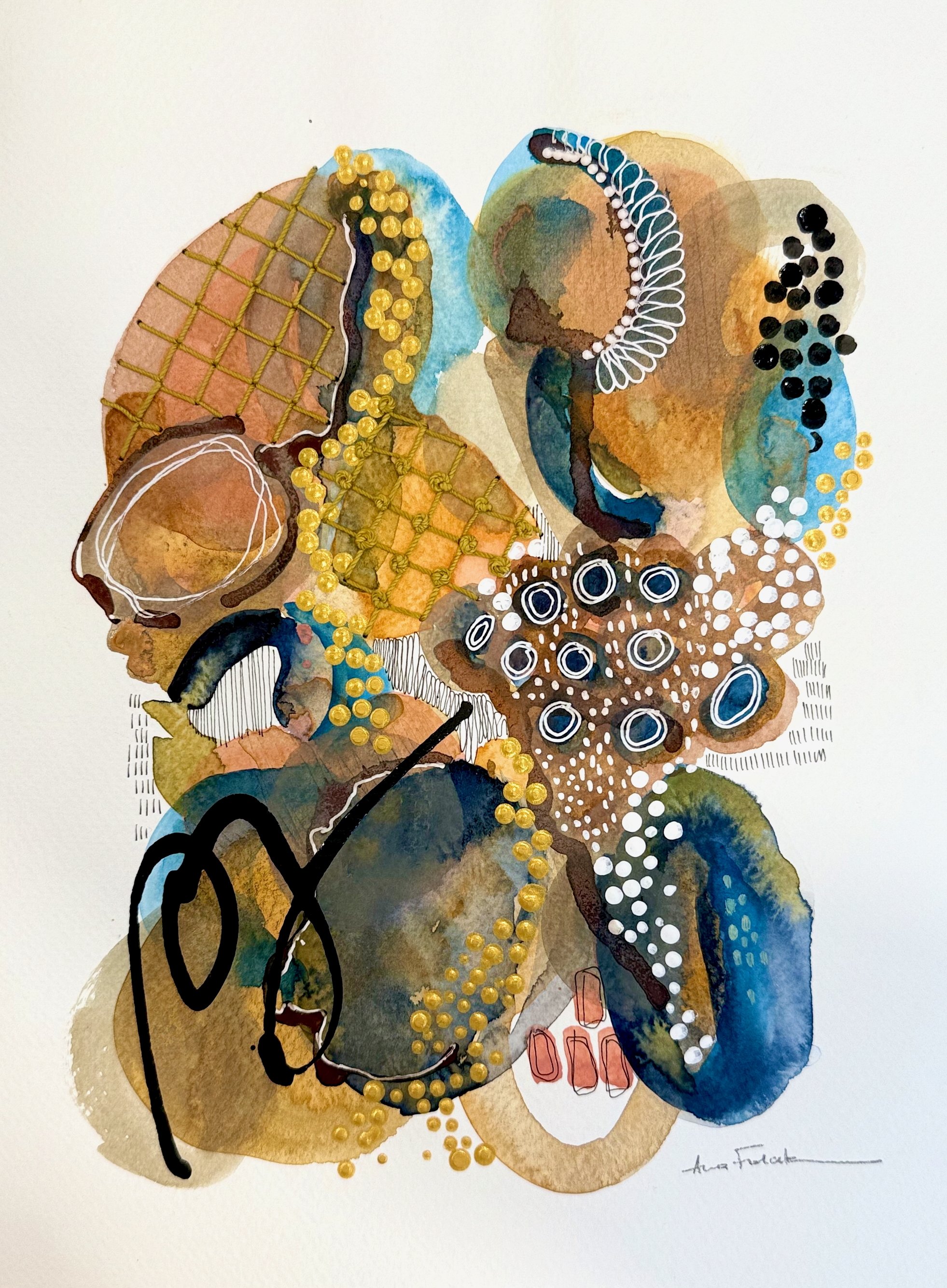 Quietly Happy - 12"x9" - Original | Unframed