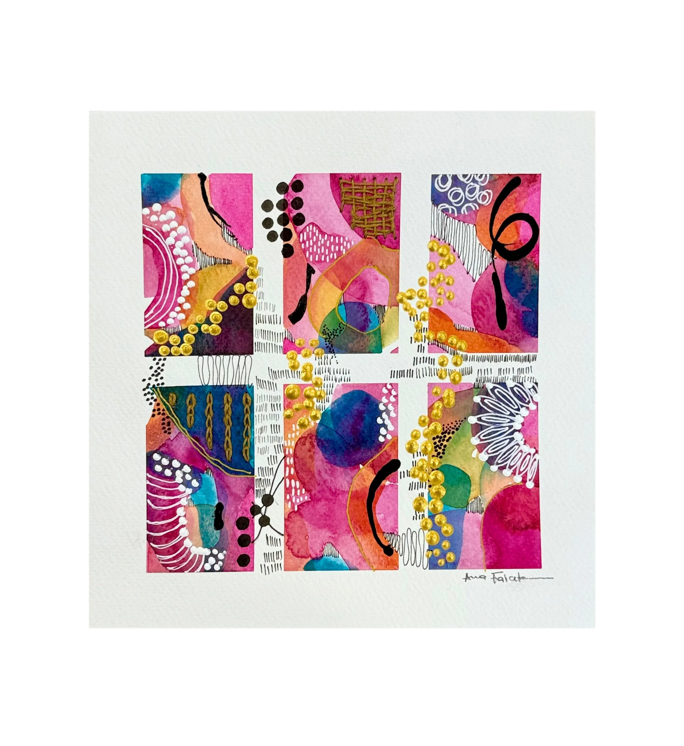 Pink Joy  8x8"- Original |Unframed