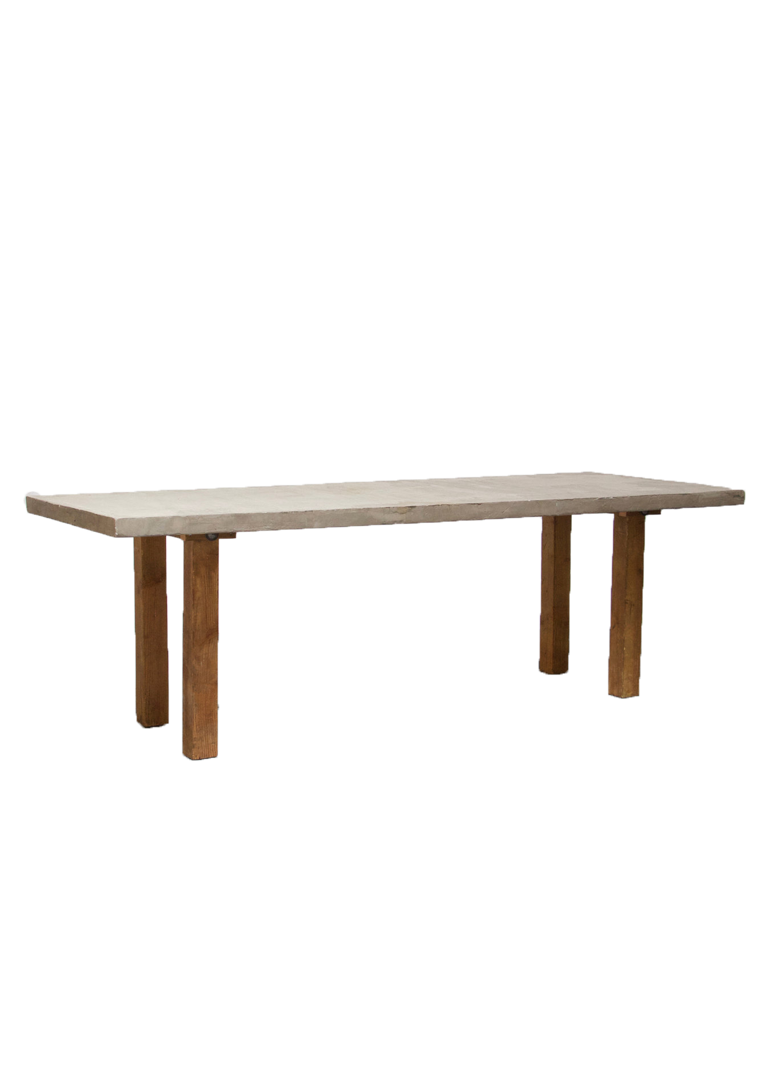 Concrete 8ft Table with Honey Brown Legs