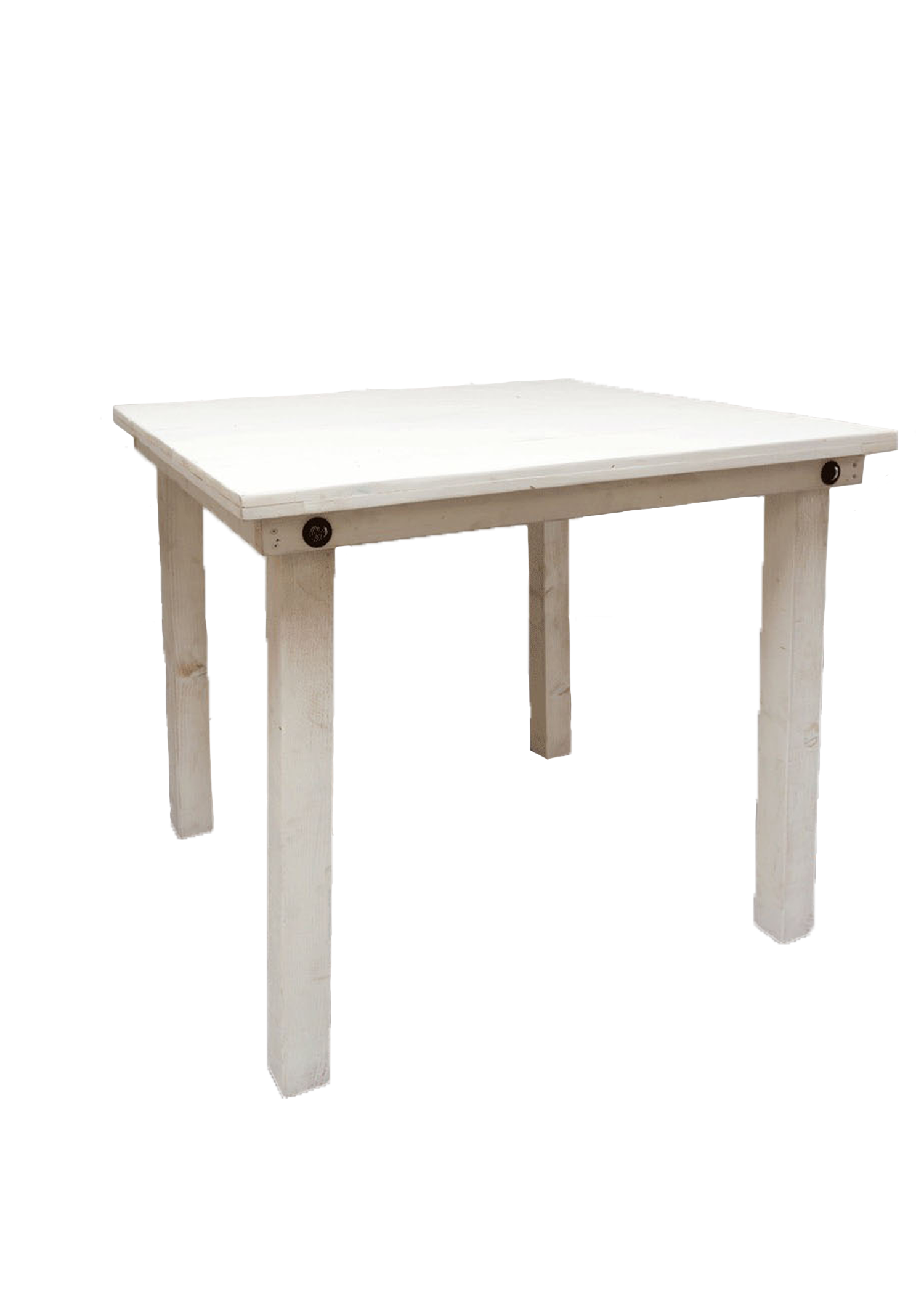 Vintage White 4ft x 4ft Square Belly Table
