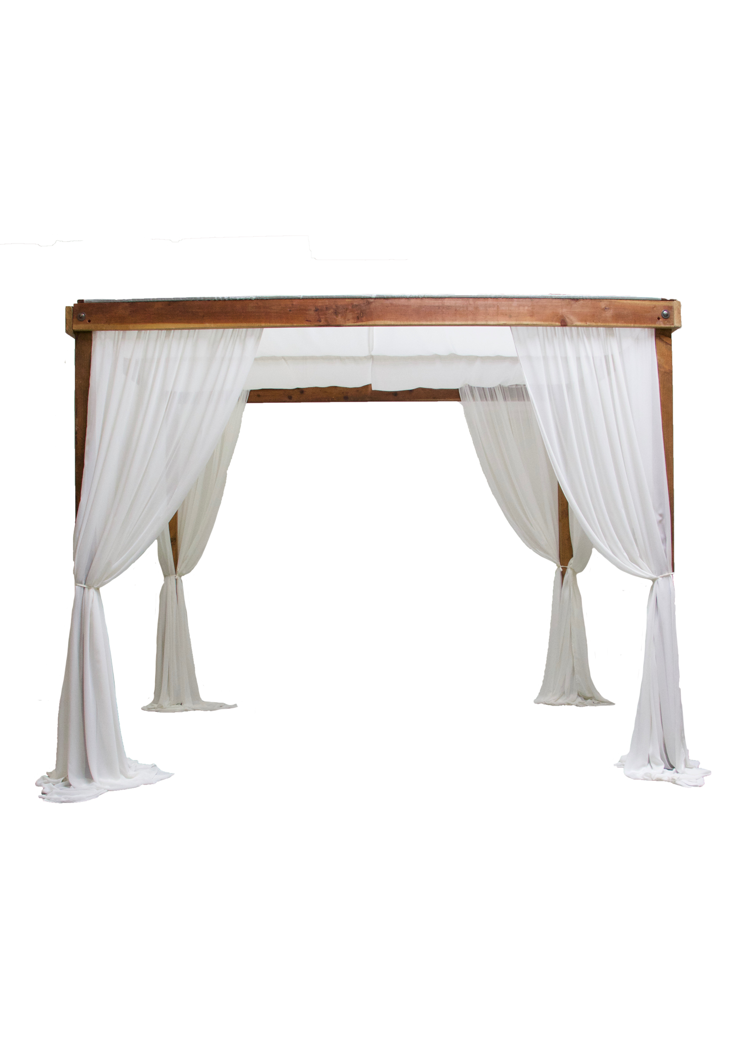 Honey Brown Cabana with Ivory Chiffon Top &amp; Leg Draping