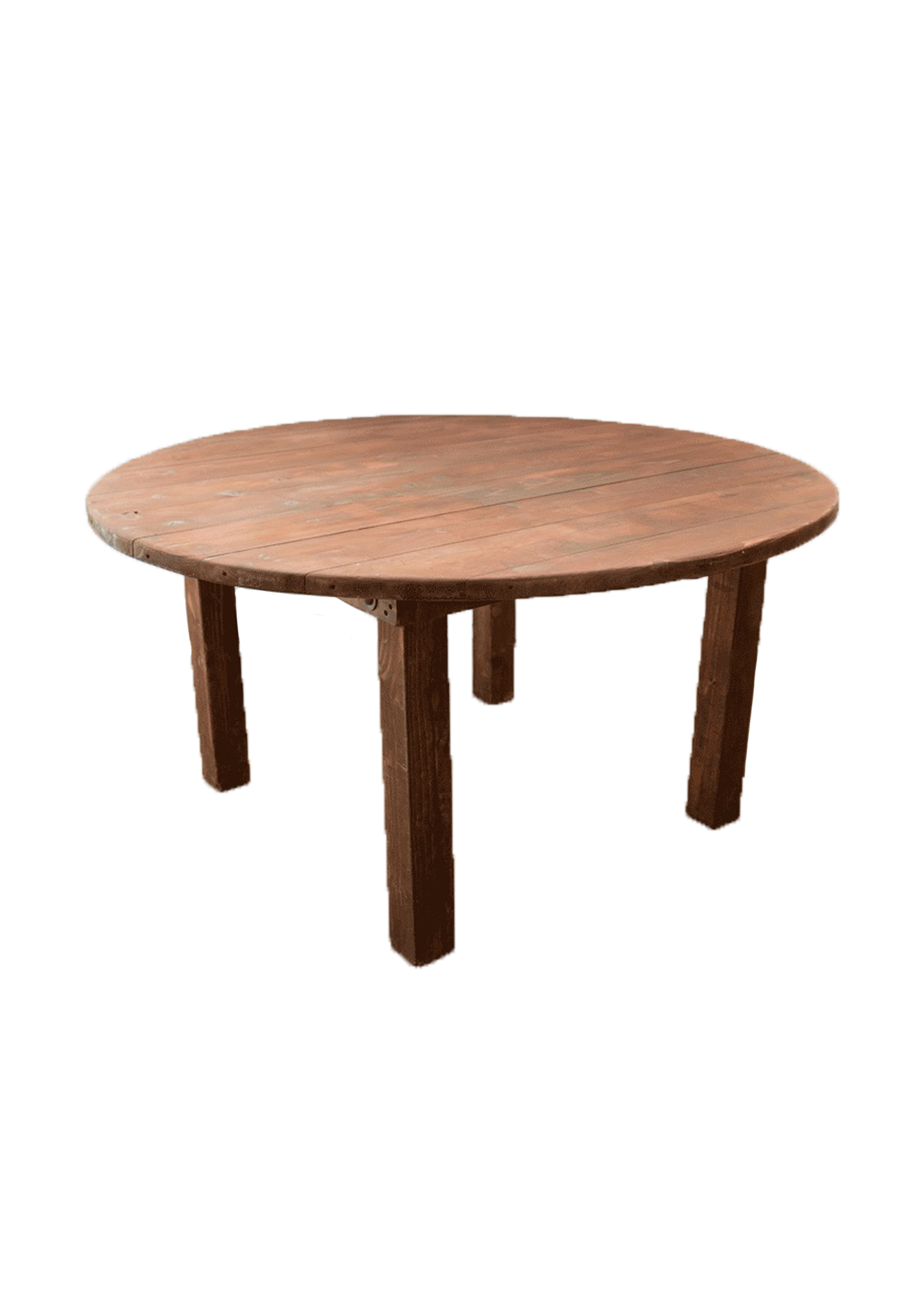 Honey Brown Round Farm Table