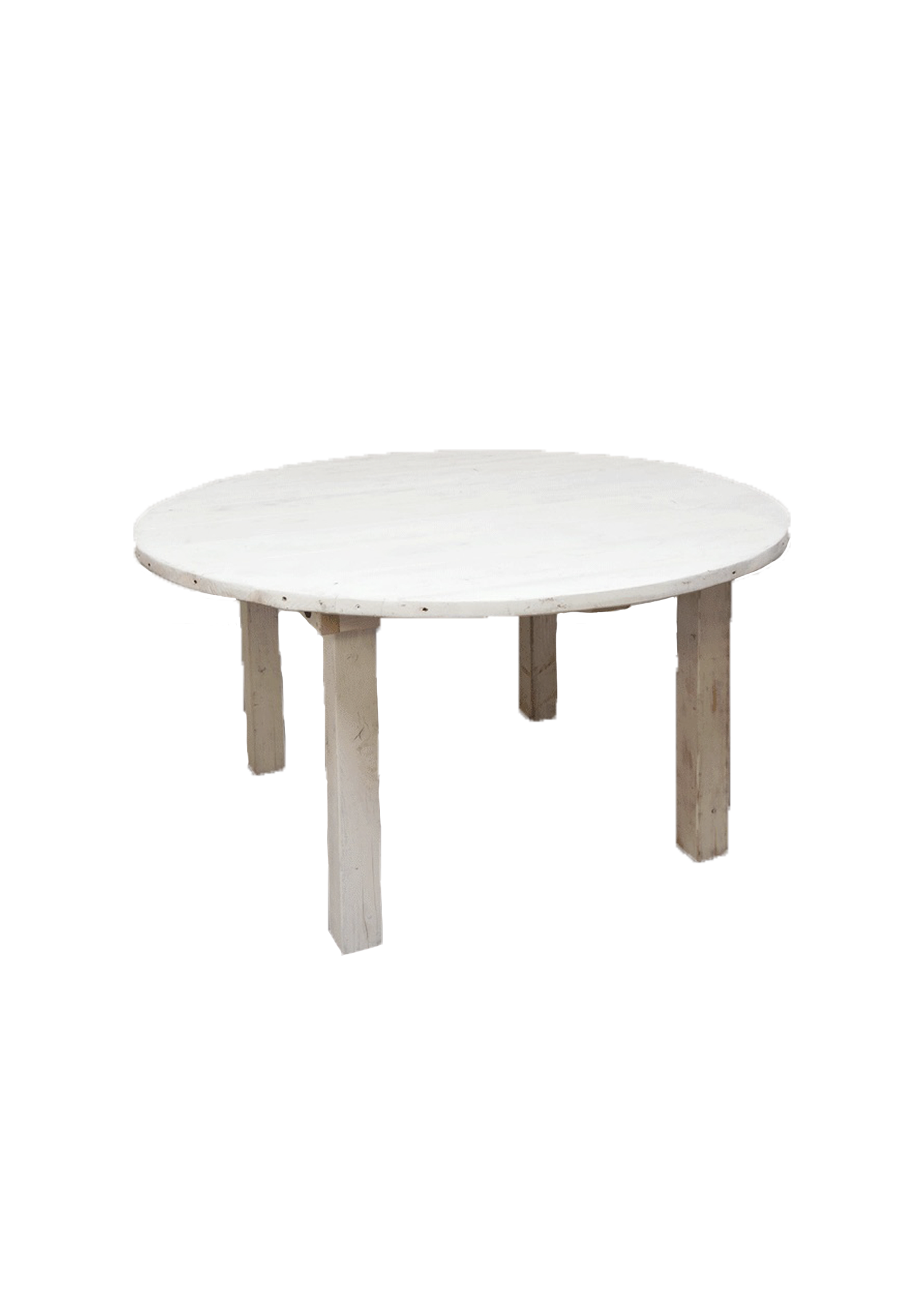 Vintage White Round Farm Table