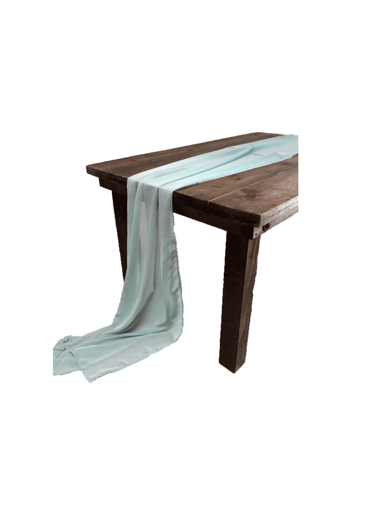 Sea Foam Chiffon Runner