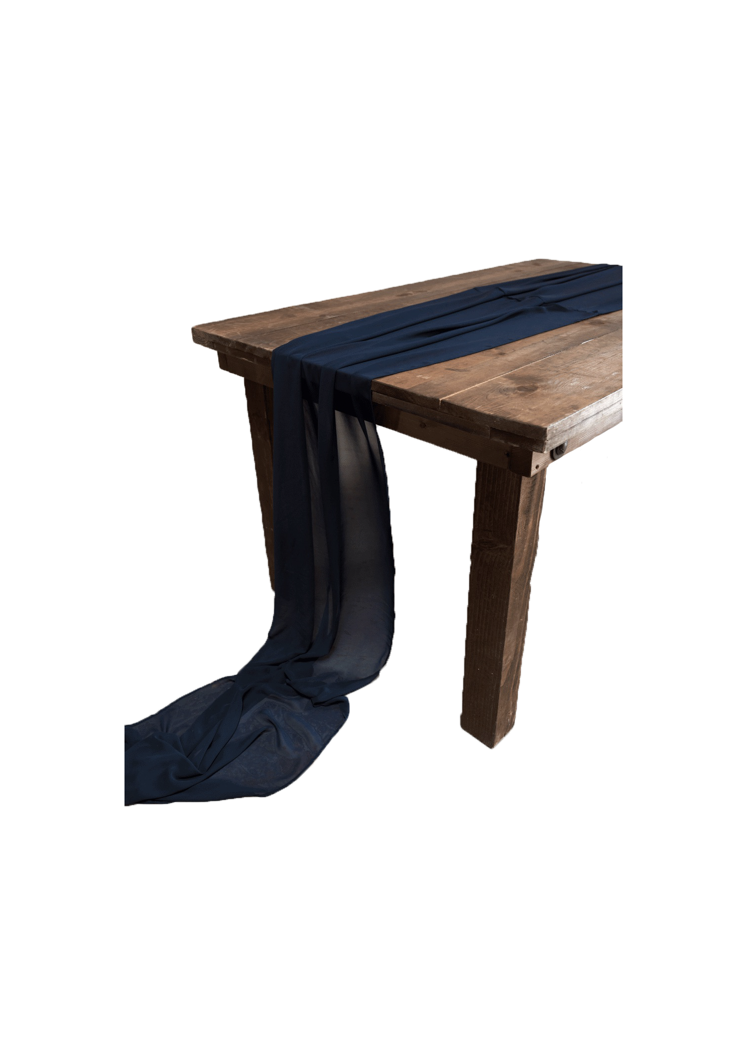 Navy Blue Chiffon Runner