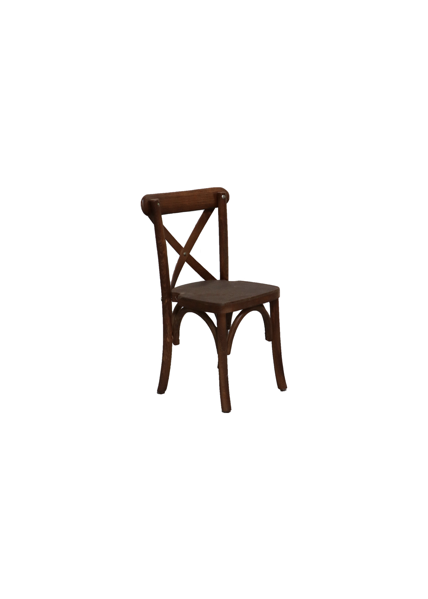 Kid's Mahogany Cross-Back Chair