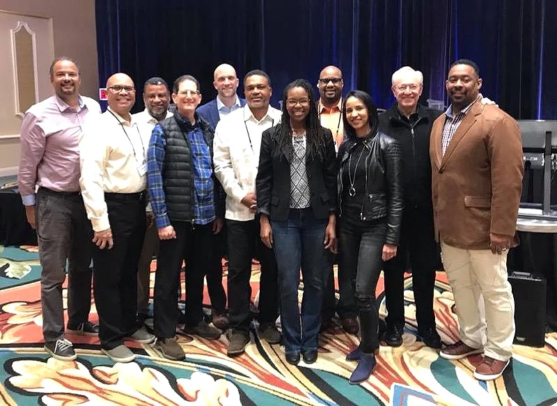 Dr. Richard Rodriguez (third from left) with the Diversity Team that seeks to stimulate unity in our family of churches. Rocko, as he’s affectionately known, initially released excerpts of his book on Gordon Ferguson’s website. (Gordon is pictured second from right.)
