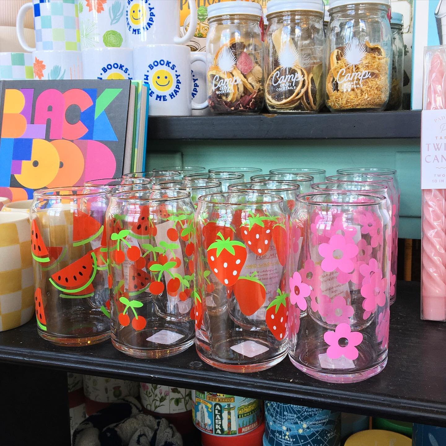 The cutest beer can beer can glasses just arrived! Available in store and online! 🍉🍒🍓🌼 #newatnest #drinkware #summervibes