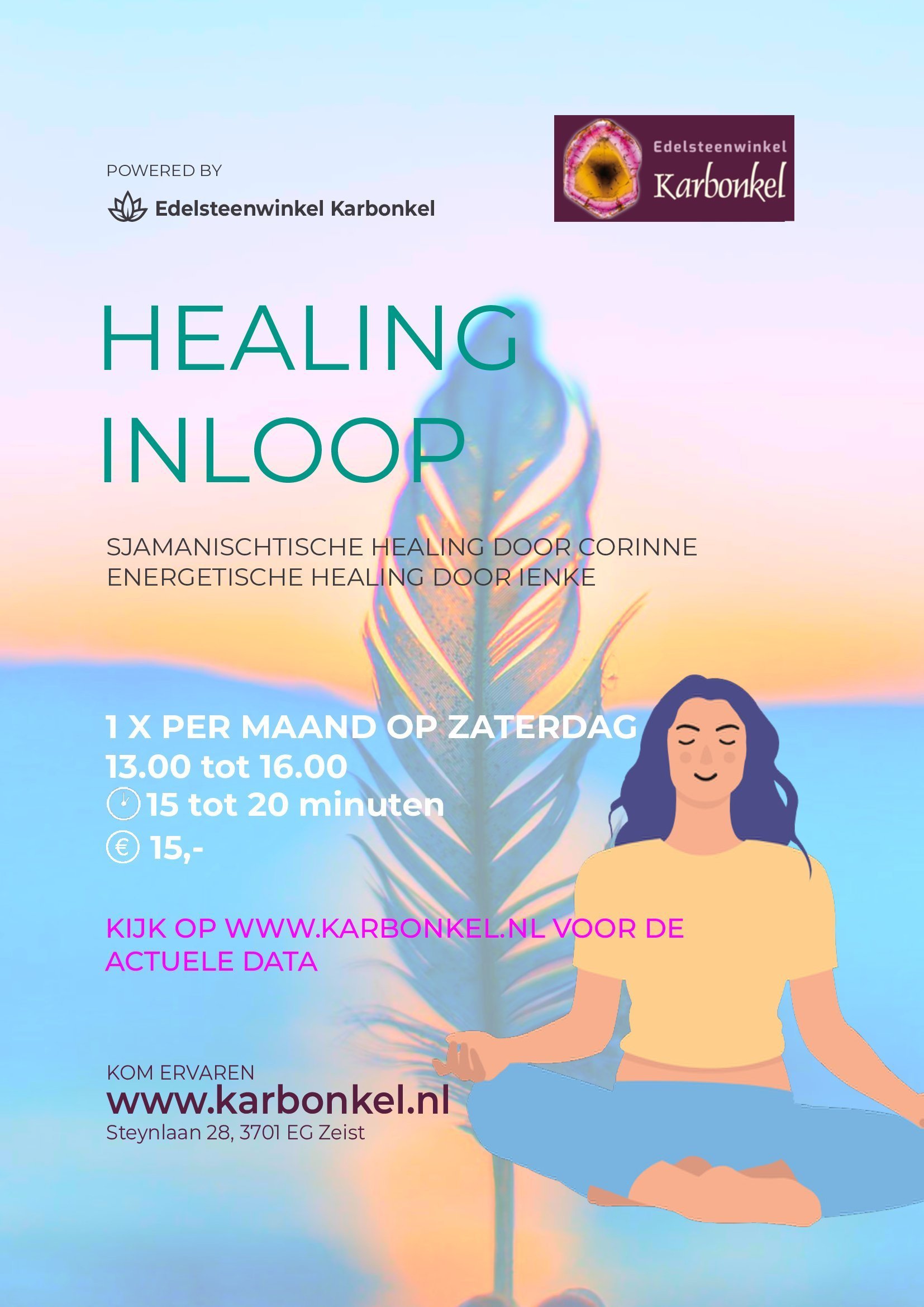 vrijdagavond 3 mei Healing inloop 