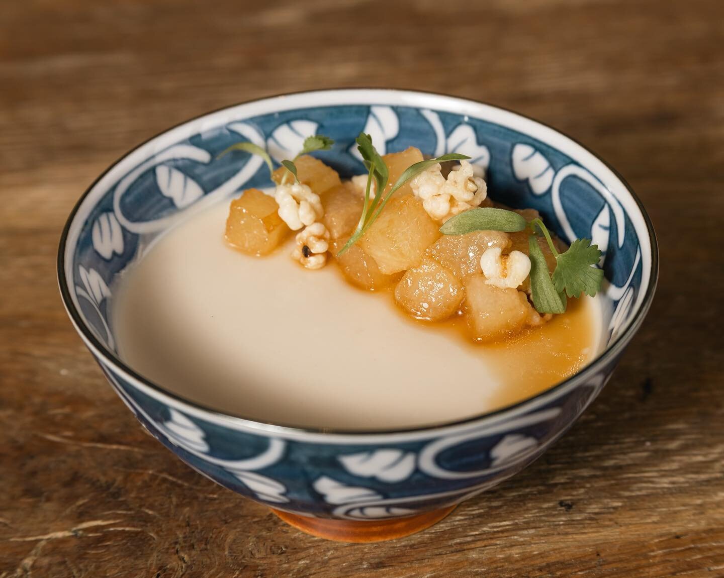 meet our misugaru panna cotta.  it&rsquo;s deliciously creamy with a melt-in-the-mouth texture and a beautiful balance of sweet and savory.

Laura Sawicki @sawickiwickiwicki , the latest member to join our team, has been working her wizardry in the k