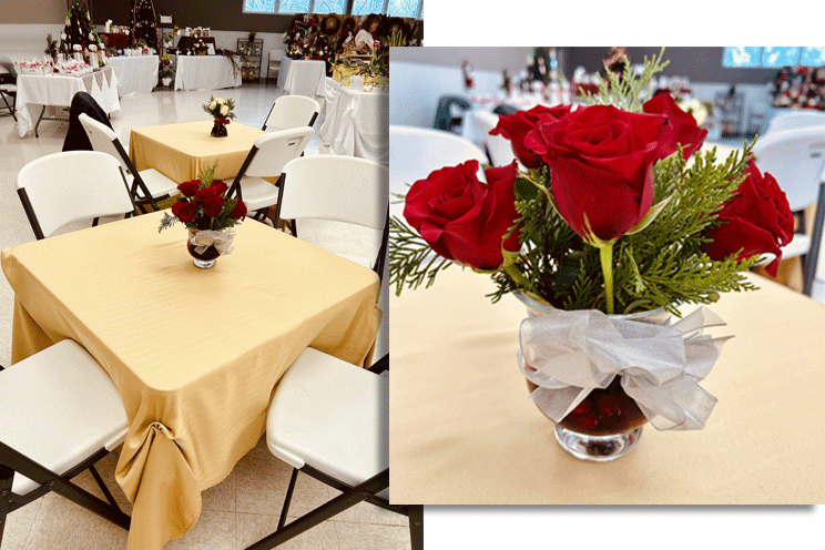 Lovely table set-ups.