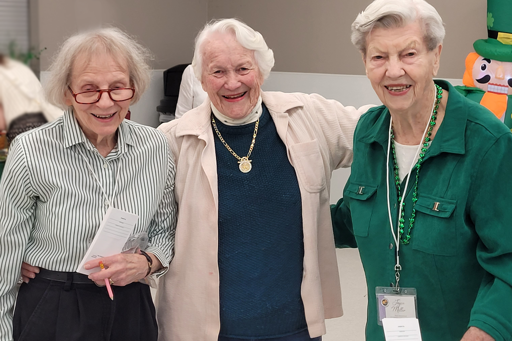 Ruth, Pam and Joyce are all smiles