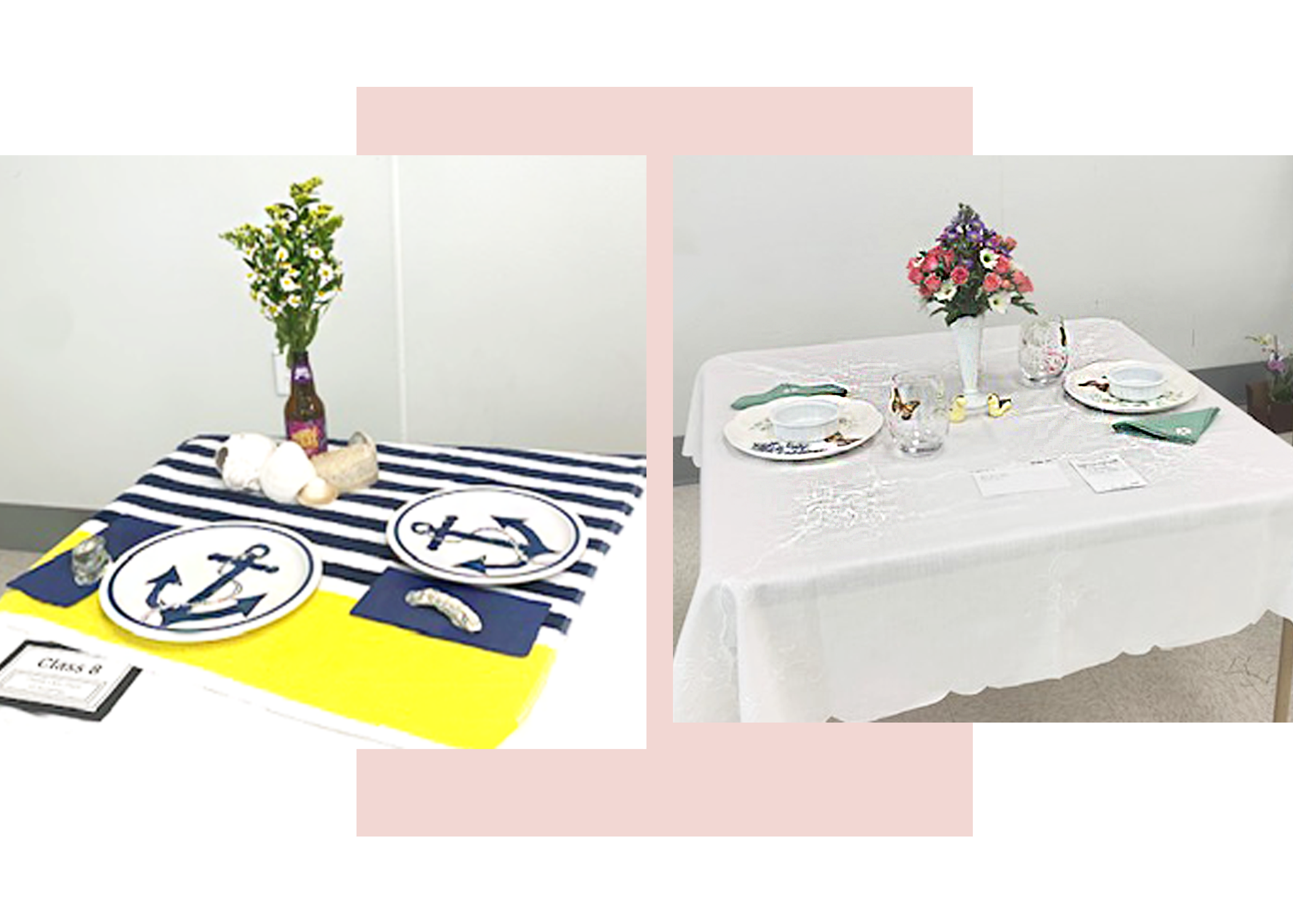 Themed dinner for two. Nautical and Lacey nice. 