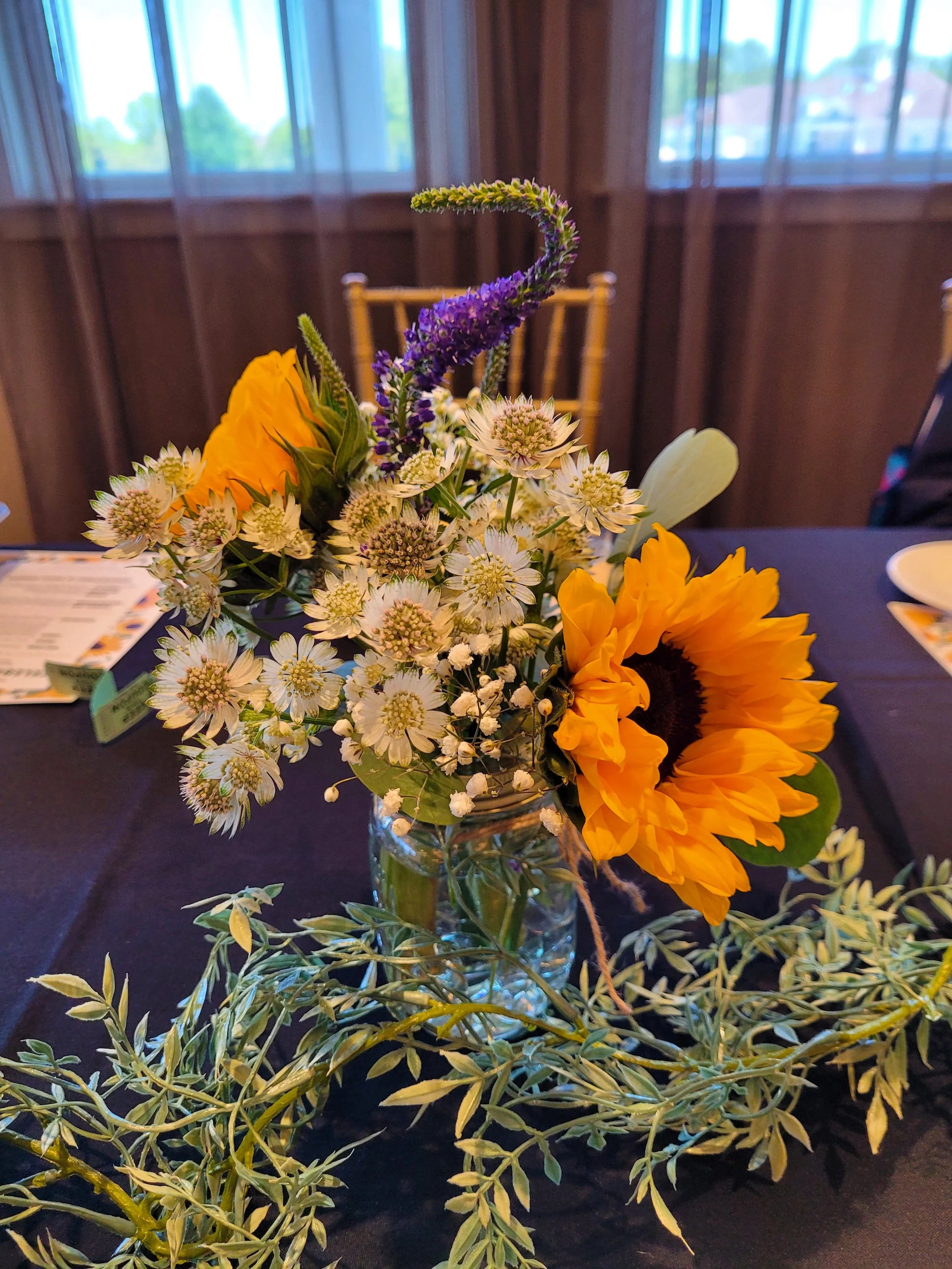 Thanks to Sally, Page, Judy T and Kathy E for all our "Sunny" arrangements.