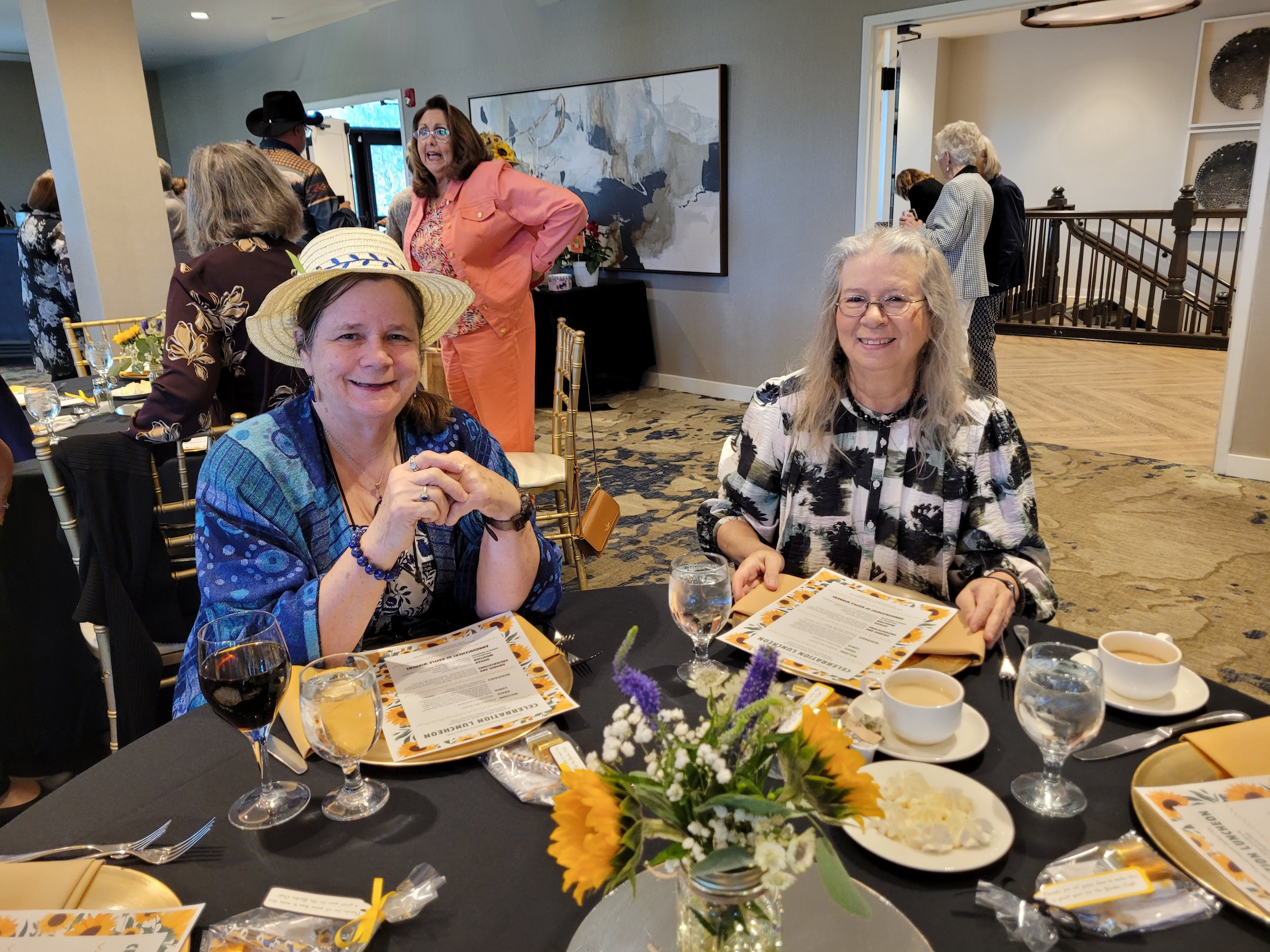 Christine and Amy looking forward to lunch!
