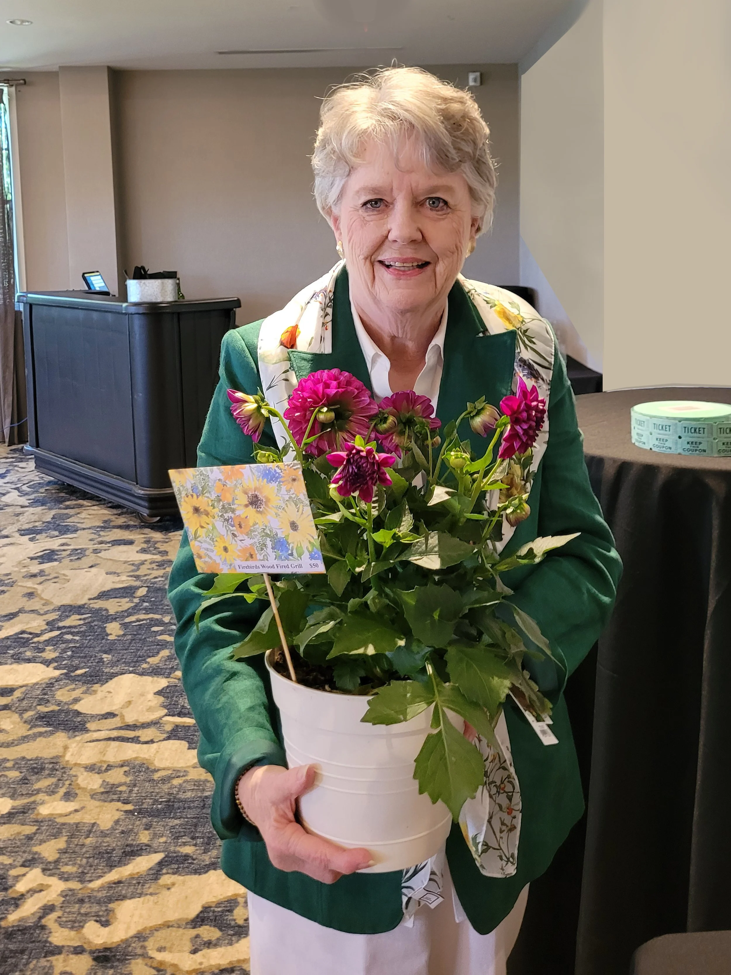 Professional raffle winner, Judy, takes home a good one.