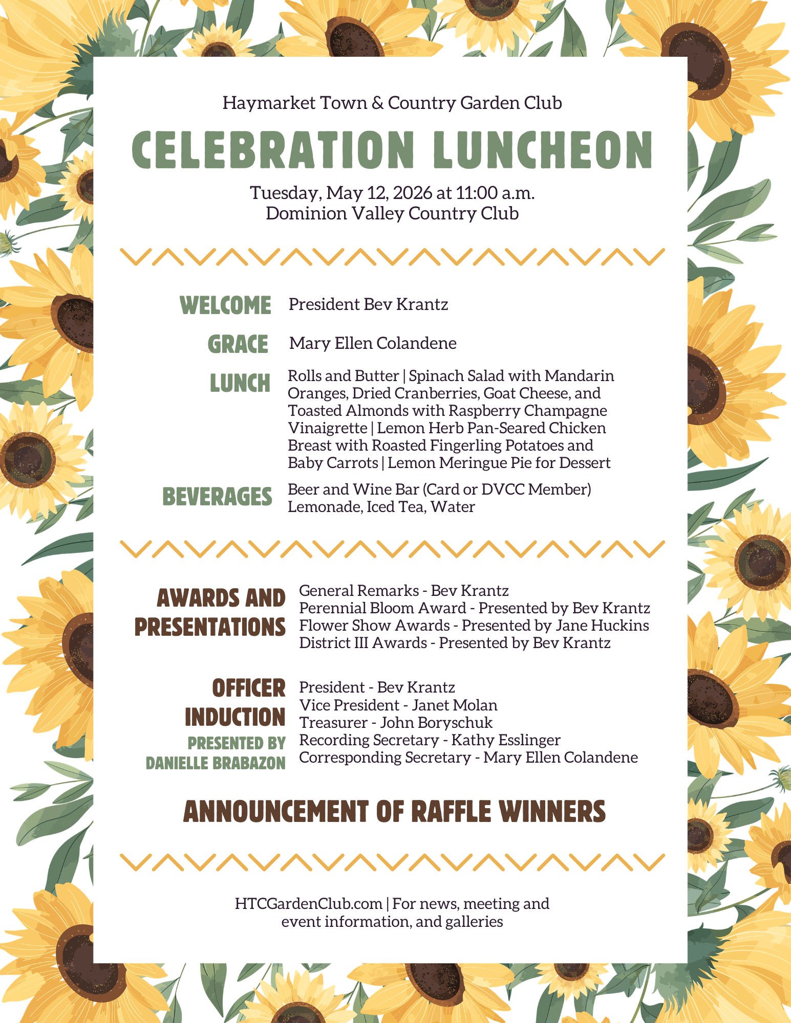 A full agenda with florals galore