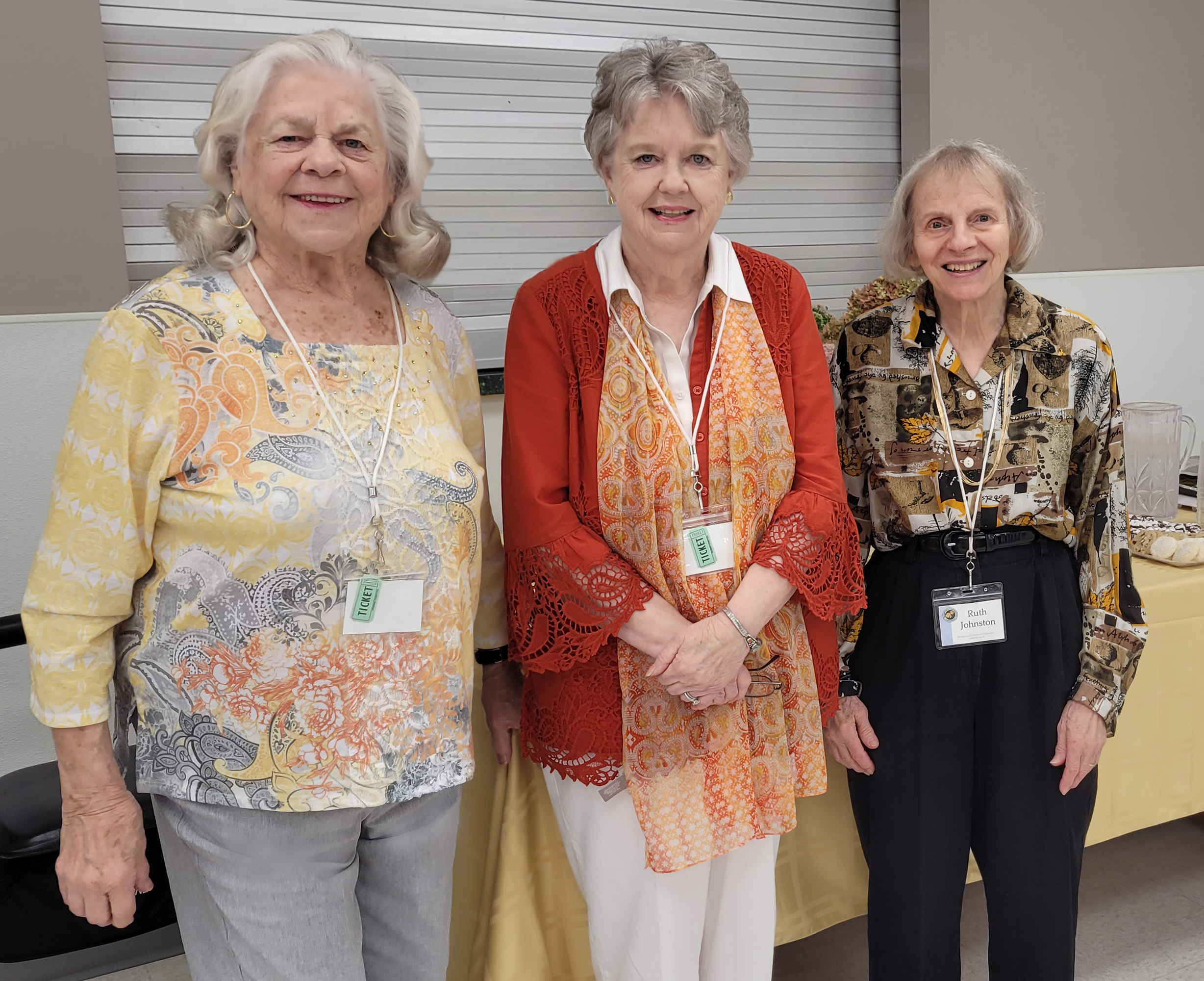 Hostess group Virginia, Judy and Ruth. Thank you. 