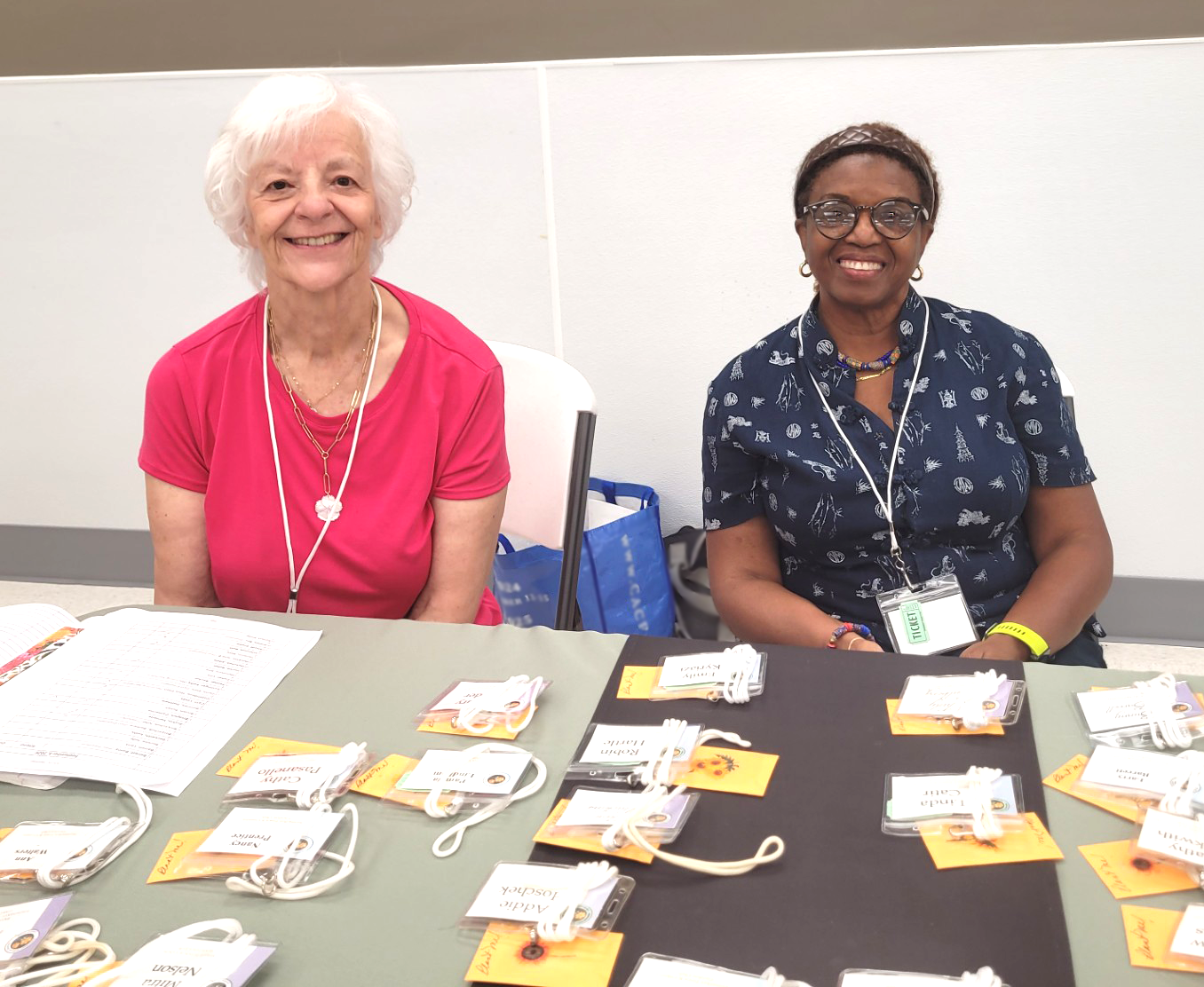 Bonnie and Yvonne ready for our members
