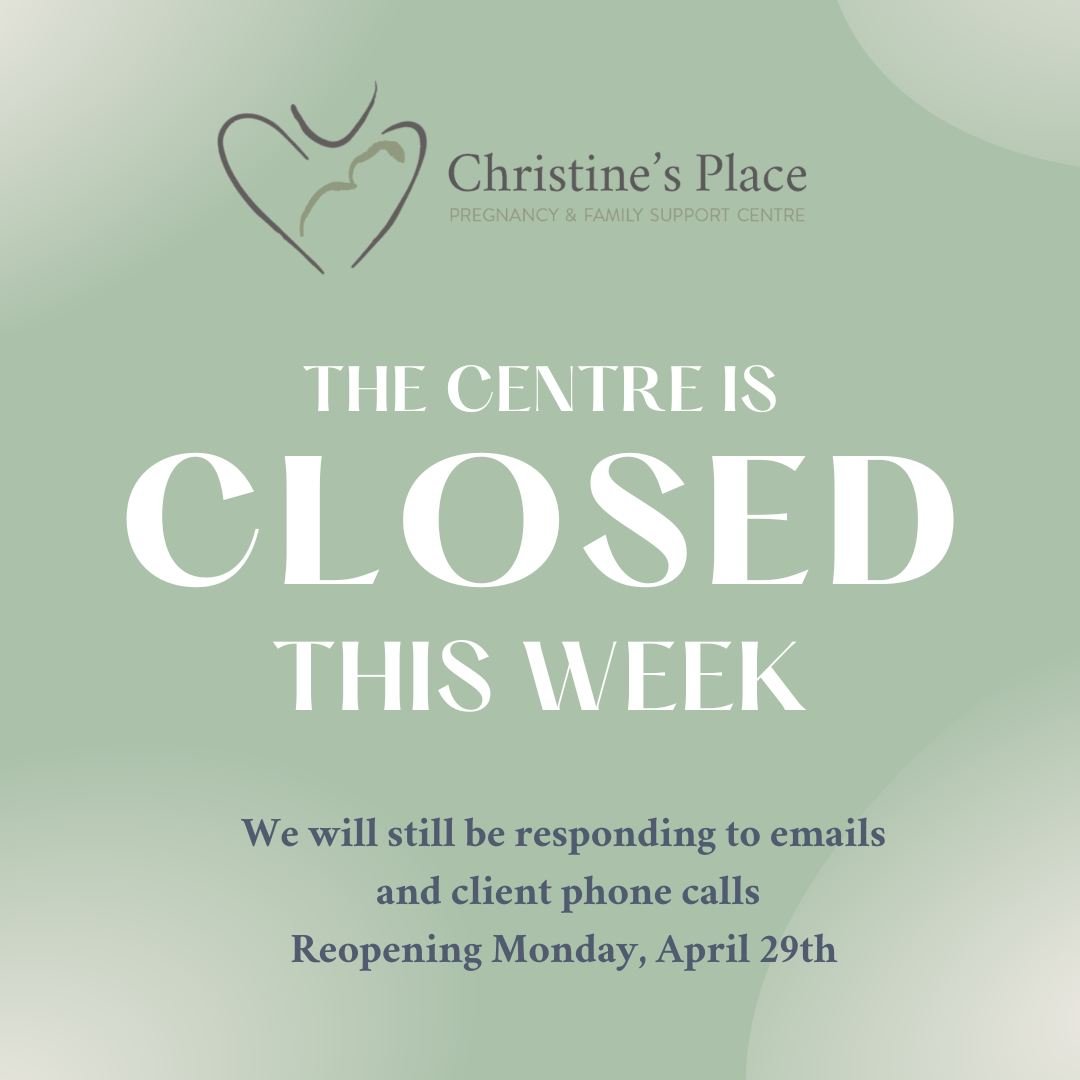 Both Huntsville and Bracebridge centres will be closed this week (April 22-25th). We will reopen on Monday, April 29th! 
You can still contact us via phone call, email or DM. 
 📞 (705) 952-0647
📧 info@christinesplace.org
📍12 High Street, Huntsvill