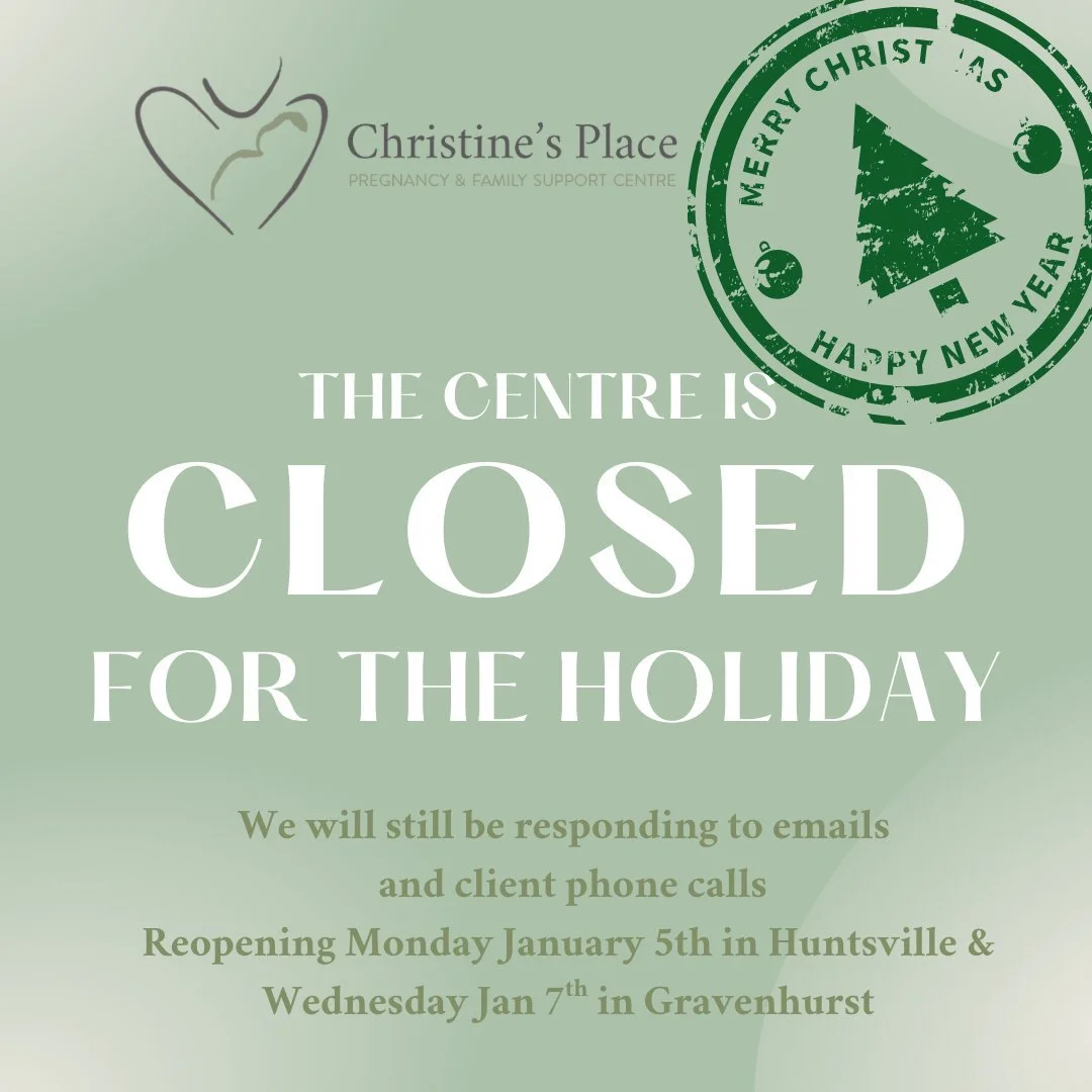 Merry Christmas, Muskoka! We pray you have a wonderful holiday season, surrounded by loved ones. 
From all of us at Christine's Place.