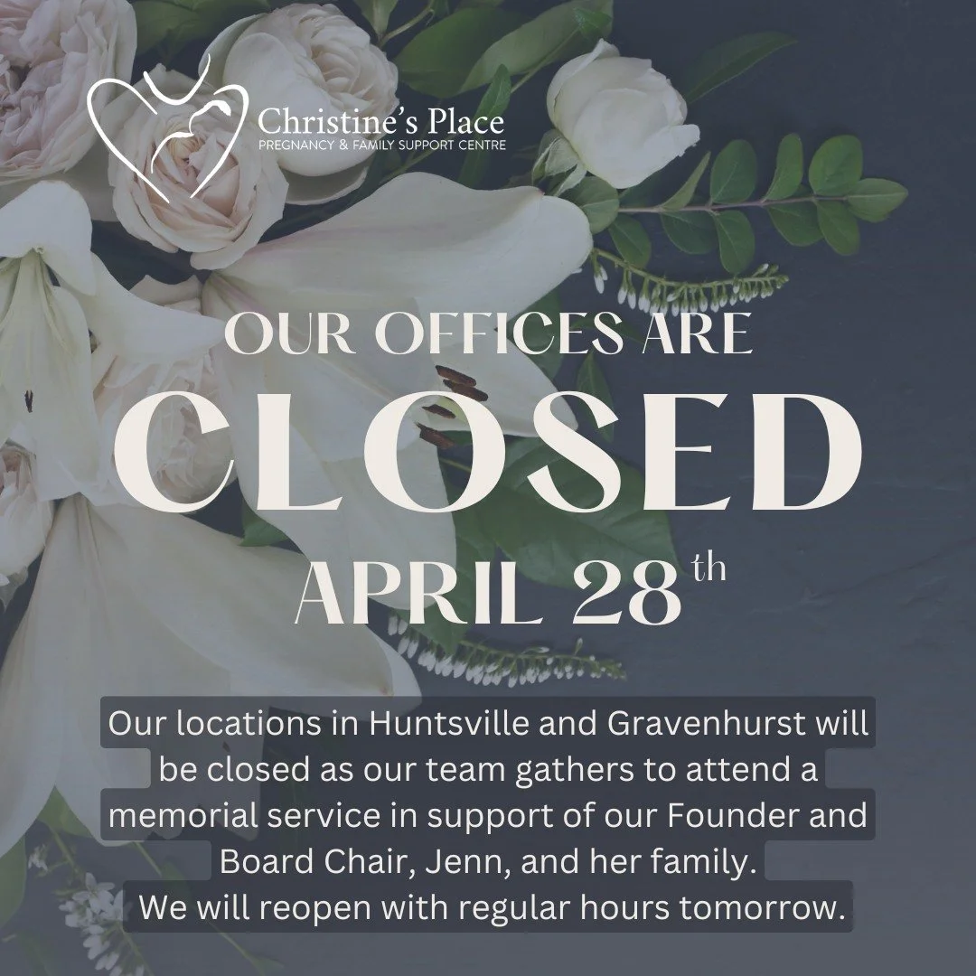 Our locations in Huntsville and Gravenhurst will be closed as our team gathers to attend a memorial service in support of our Founder and Board Chair, Jenn, and her family.

Thank you for your understanding and for holding this time with care.
We wil