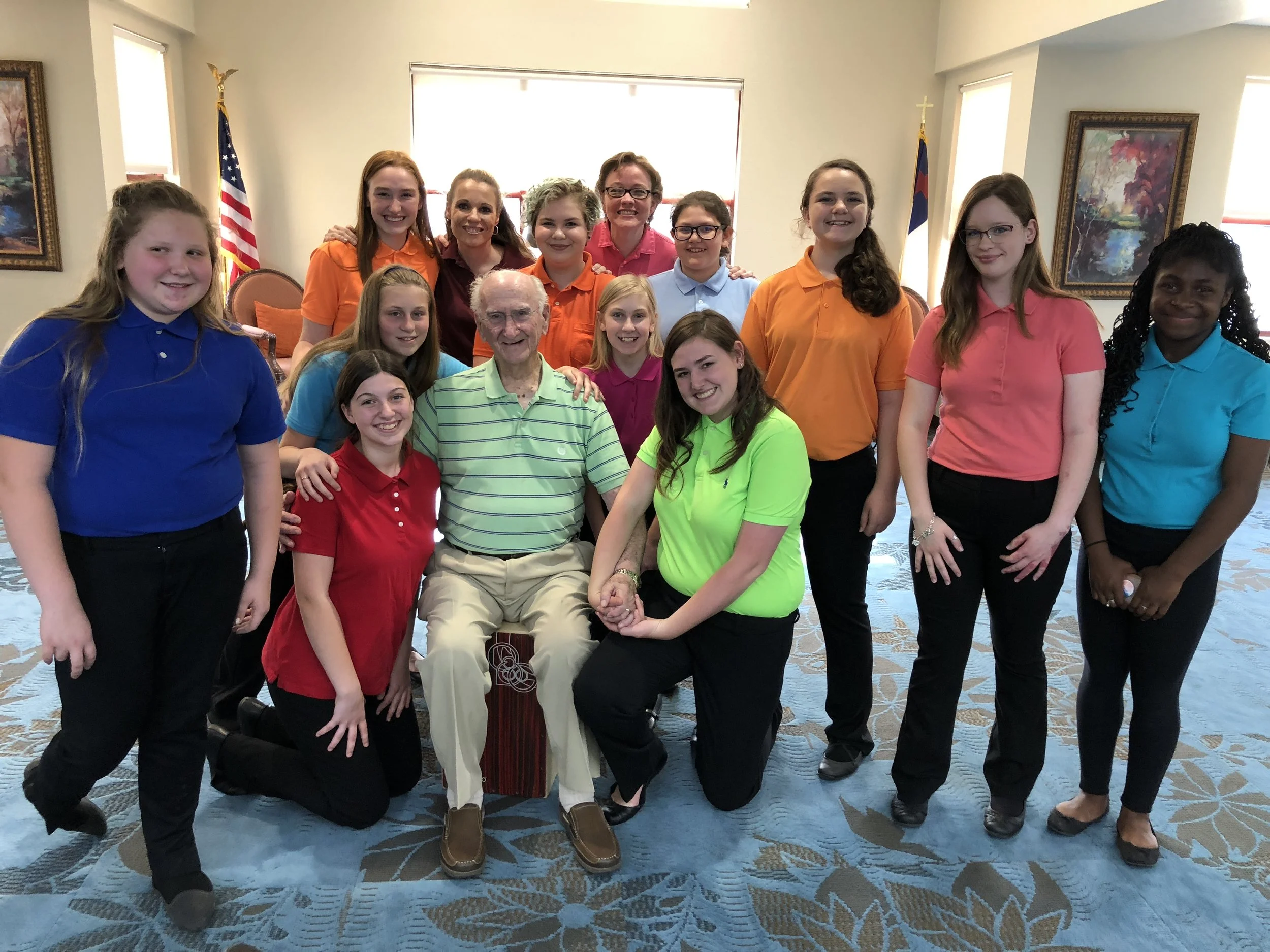 Amici with Dr. Roller, founder of Amarillo Boy Choir