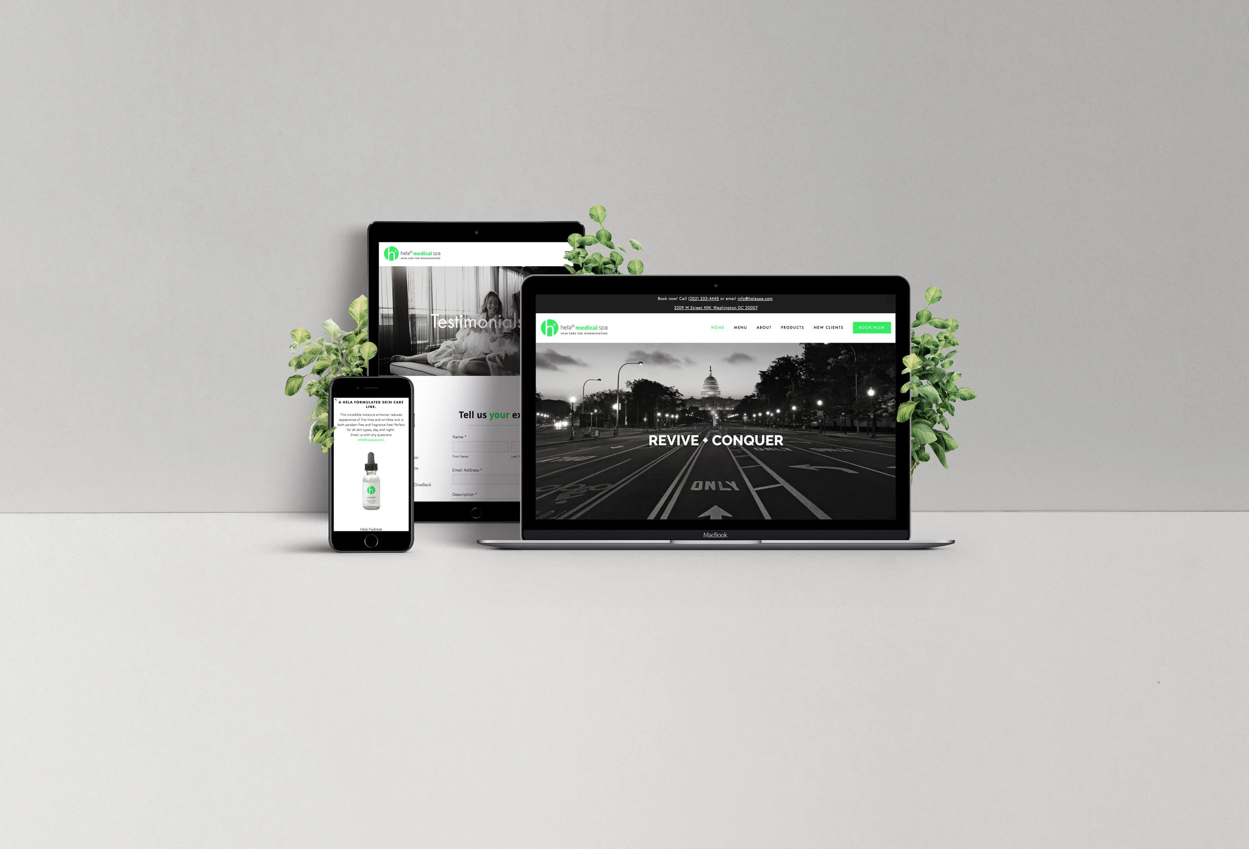 Adrienne Limón Graphic and Web Design for Hela Medical Spa — Adrienne limon