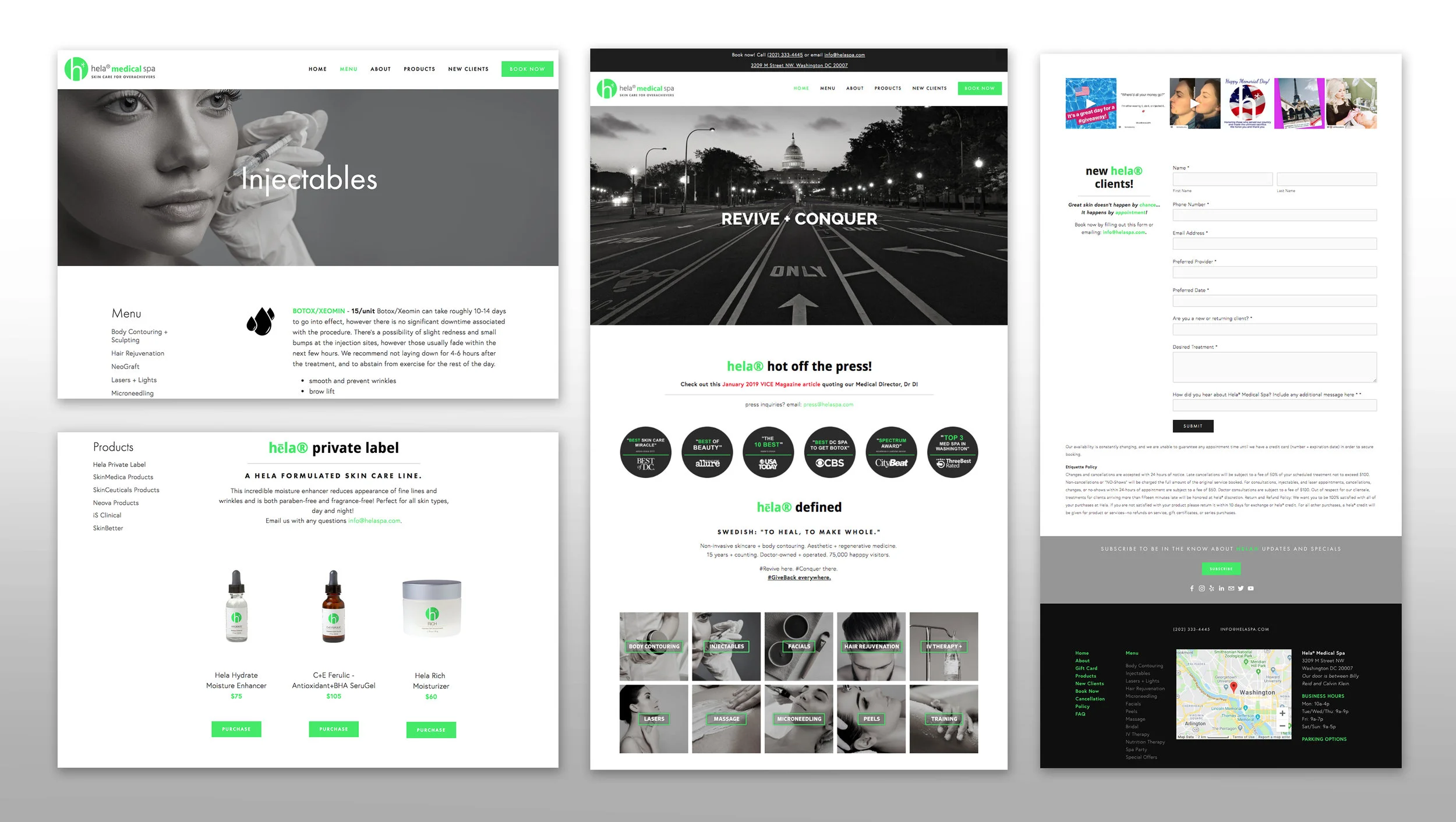 Adrienne Limón Graphic and Web Design for Hela Medical Spa — Adrienne limon
