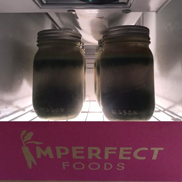 With our first box I juiced!  Thanks for the inspiration @grateful_juice and @realest_rach!  Rainbow chard, spinach, celery, apple and ginger juices for the week! 🥬🍏🥕🍋#juicing #yummy #imperfectfoods #love #selfcare #nbodypilates #nbodypilatesclas