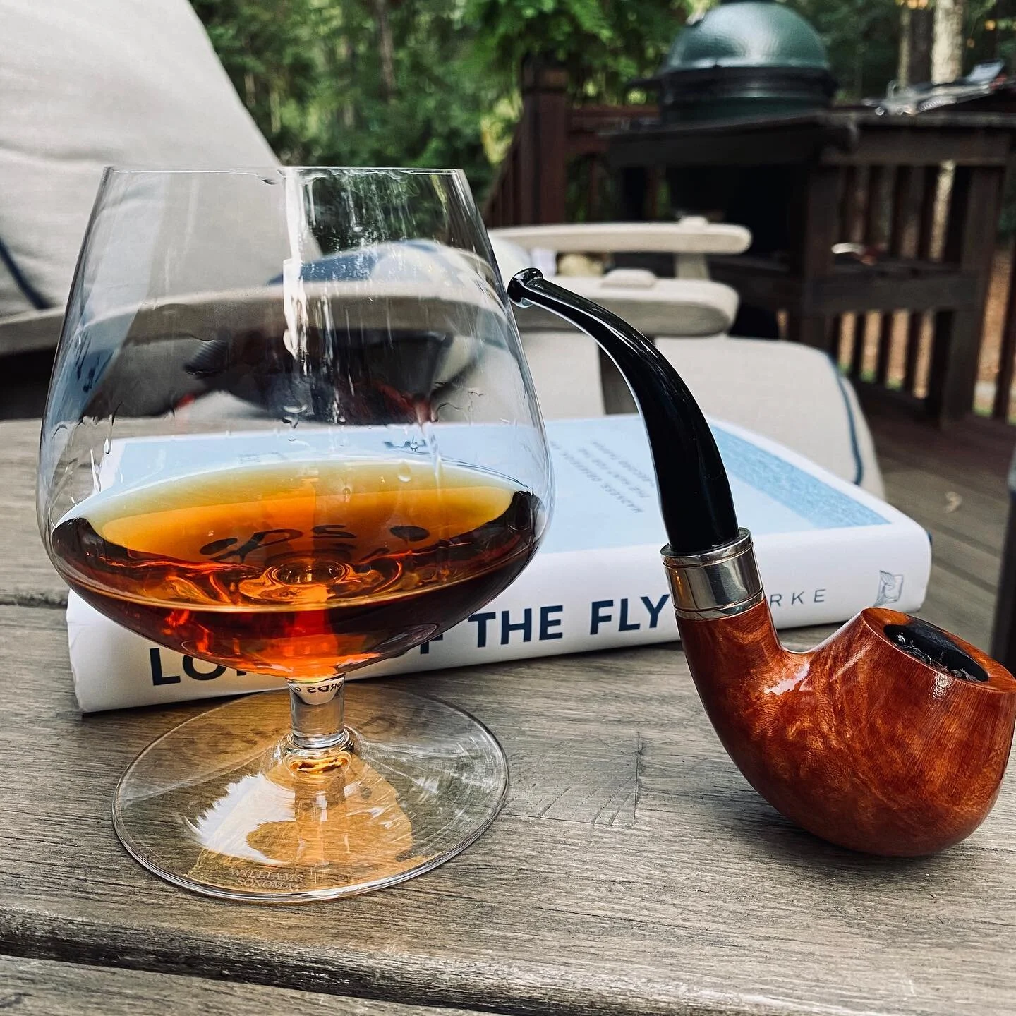 Cognac and a smoke #cognac #pipe #pipesmoker #pipesmoking #reading #gentlemanstyle