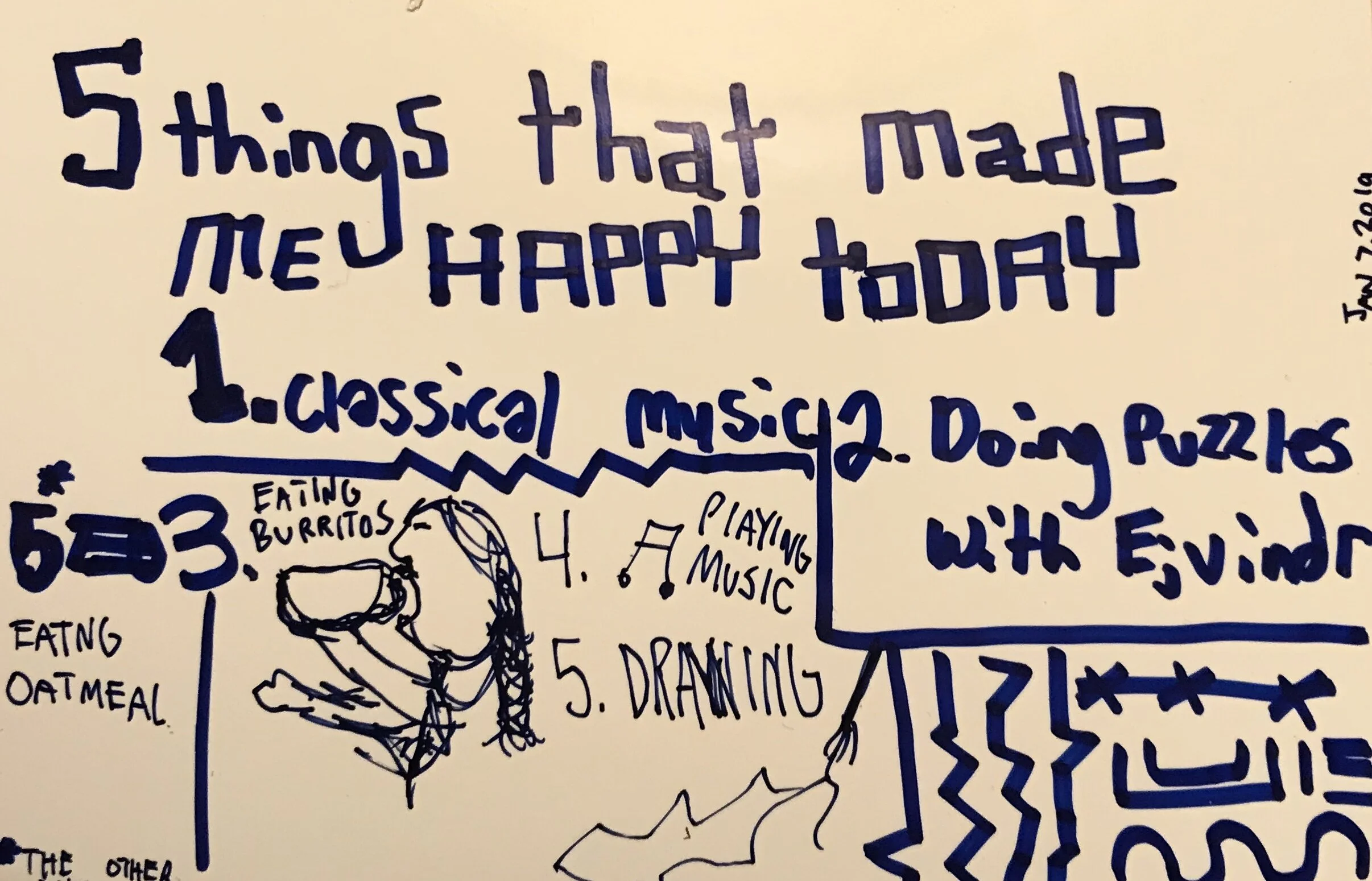 Five things that made two children happy today. 