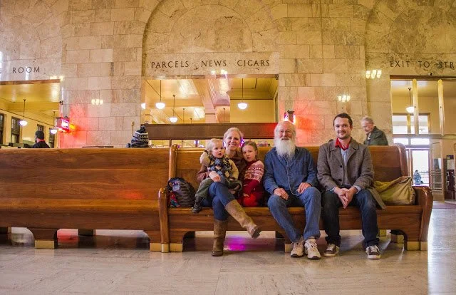 Family self-portrait with our newest member: everyone, meet David.