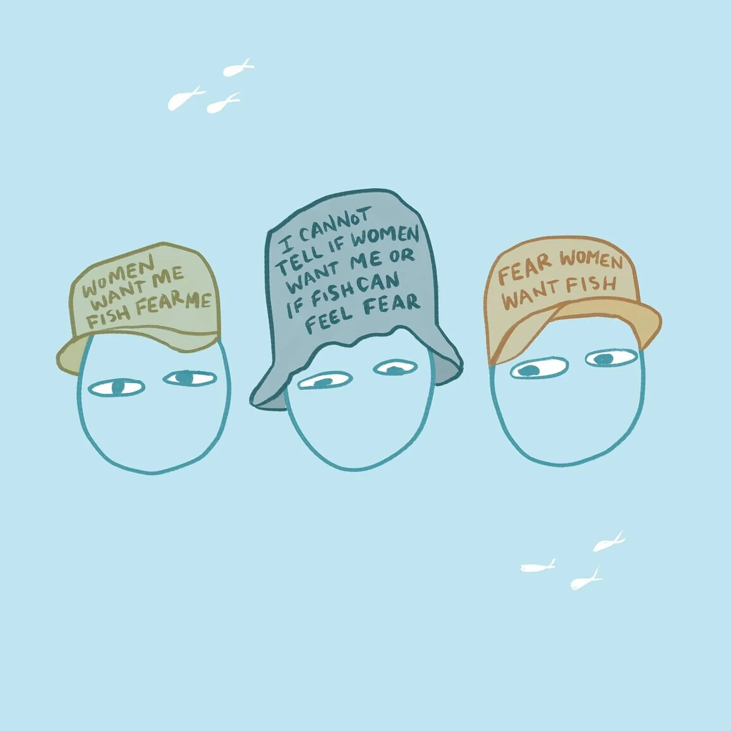 small tribute to my favorite genre of hat

#womenwantmefishfearme #illustration #sketchbook #fishing