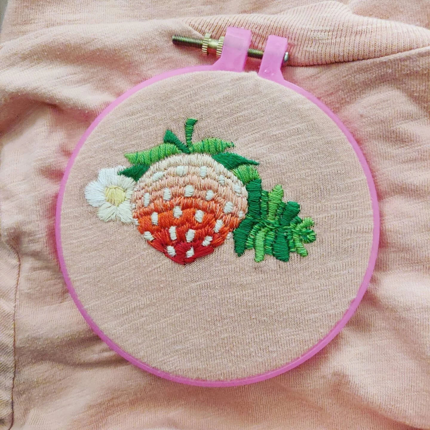 baby's first embroidery (I'm the baby)

#embroidery #embroideryart #embroidered #handsewn #strawberry #illustration